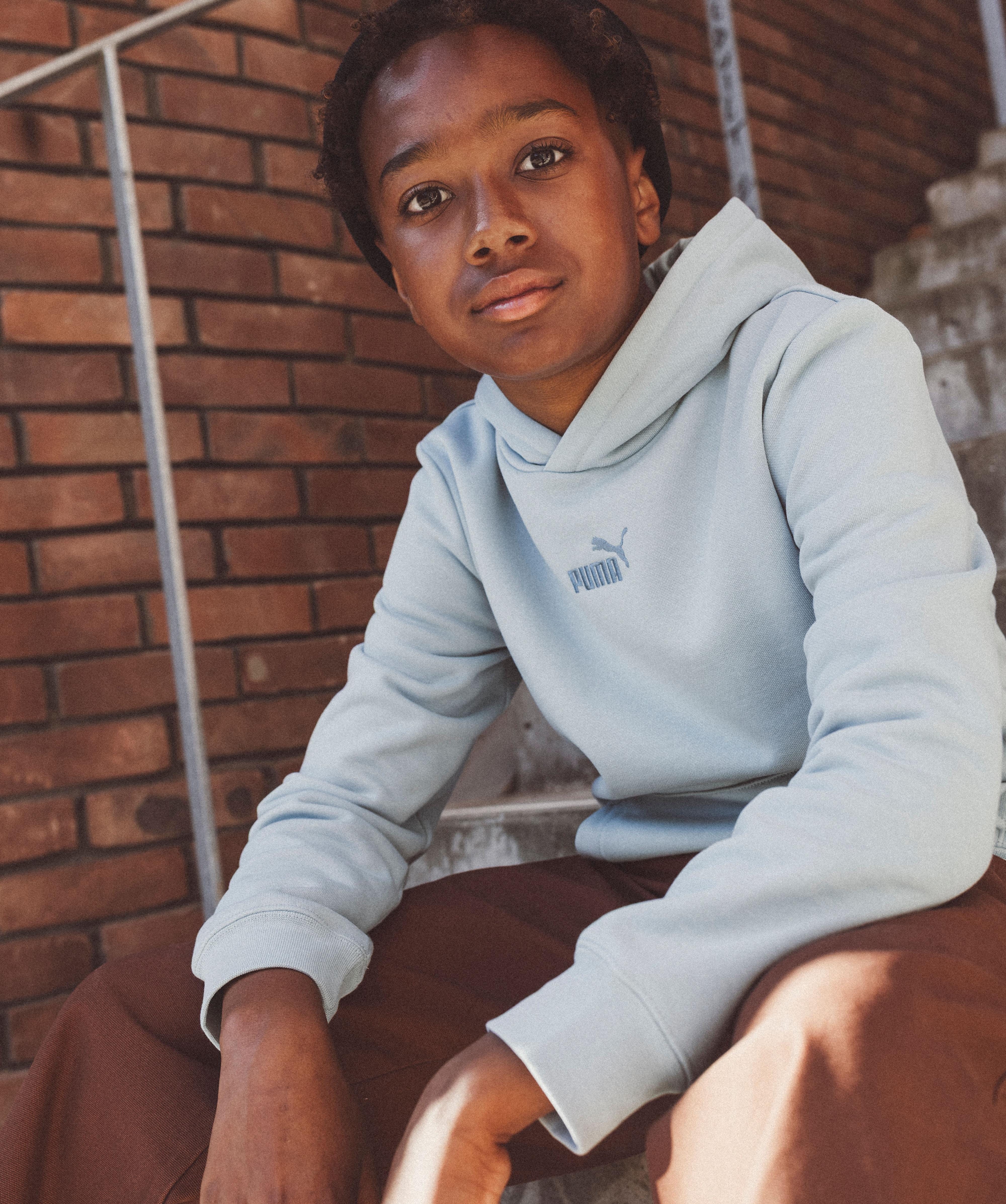 Sweat à capuche en coton BIO BLEU FONCE pour enfant KIDS