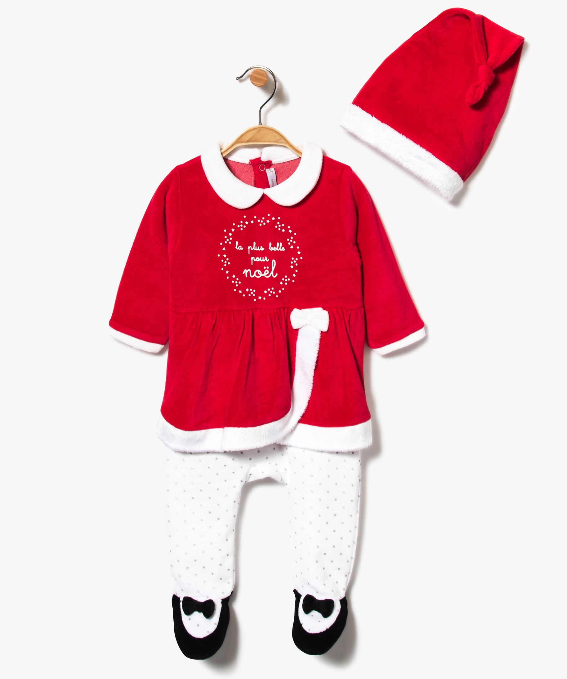 Premier Noel Robe De Noel Bebe 18 Mois Pyjama Noel Tenue Bebe Noel