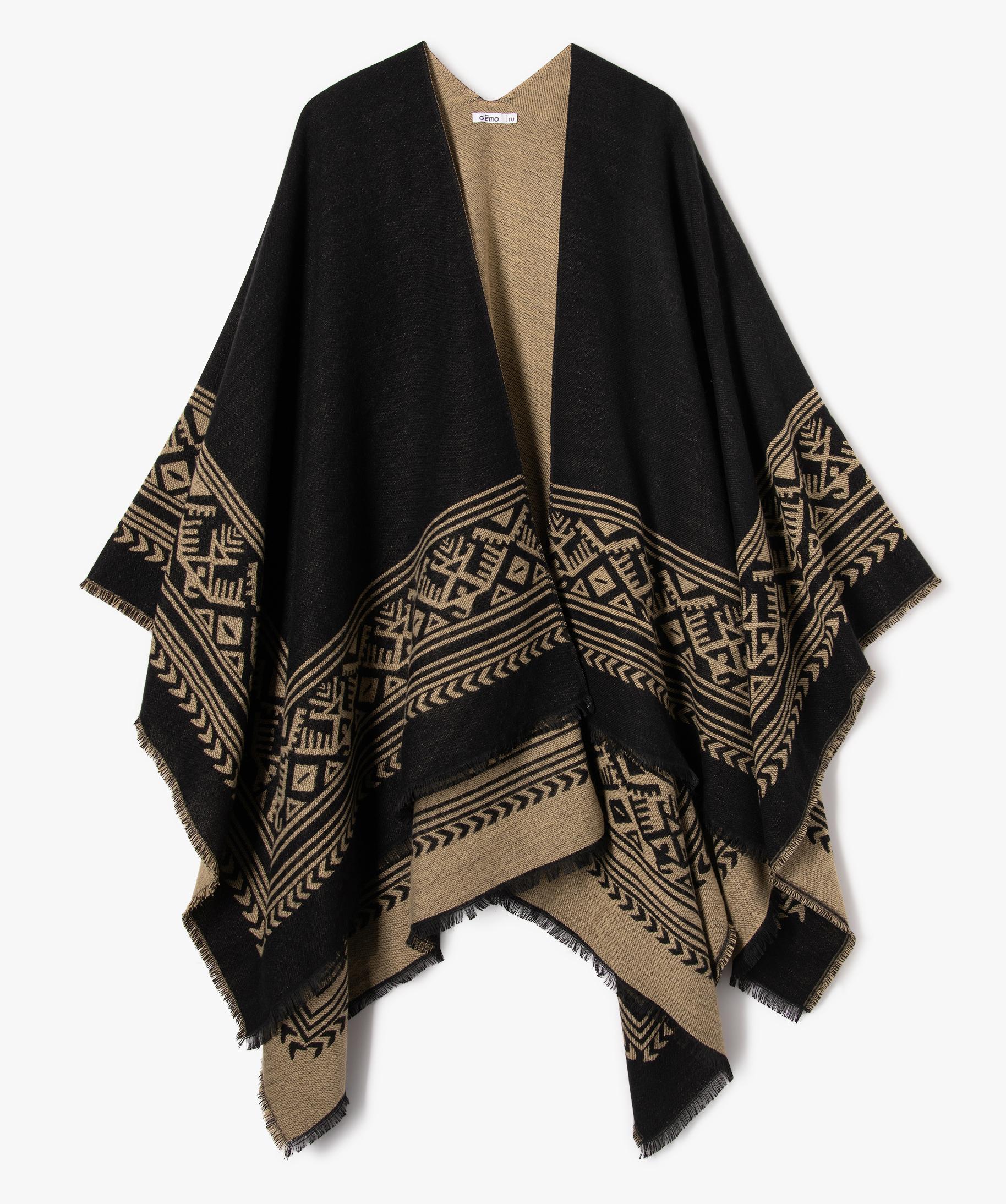 Poncho Réversible Dusk Par Knit Factory - Cardigan Long Polyvalent, Deux Looks En Un - 4