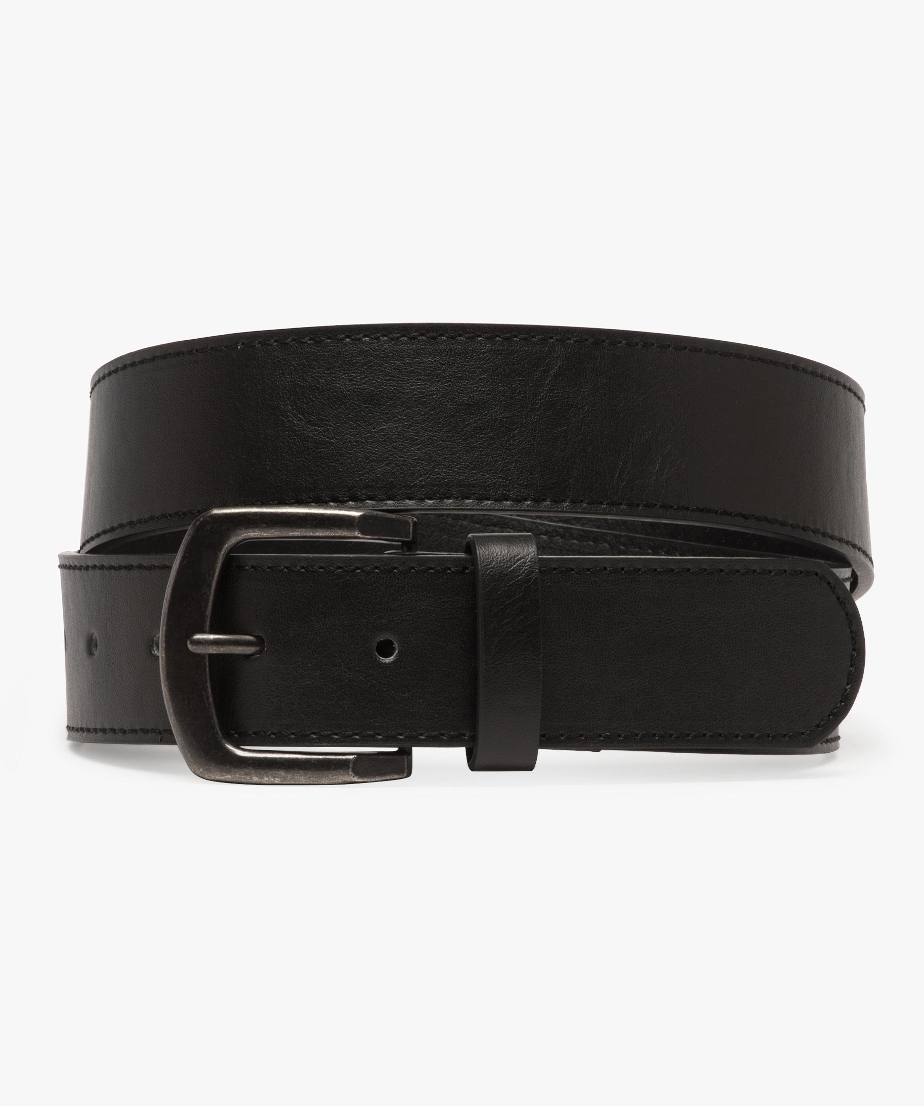 Ceinture avec large boucle en metal vieilli homme noir GEMO