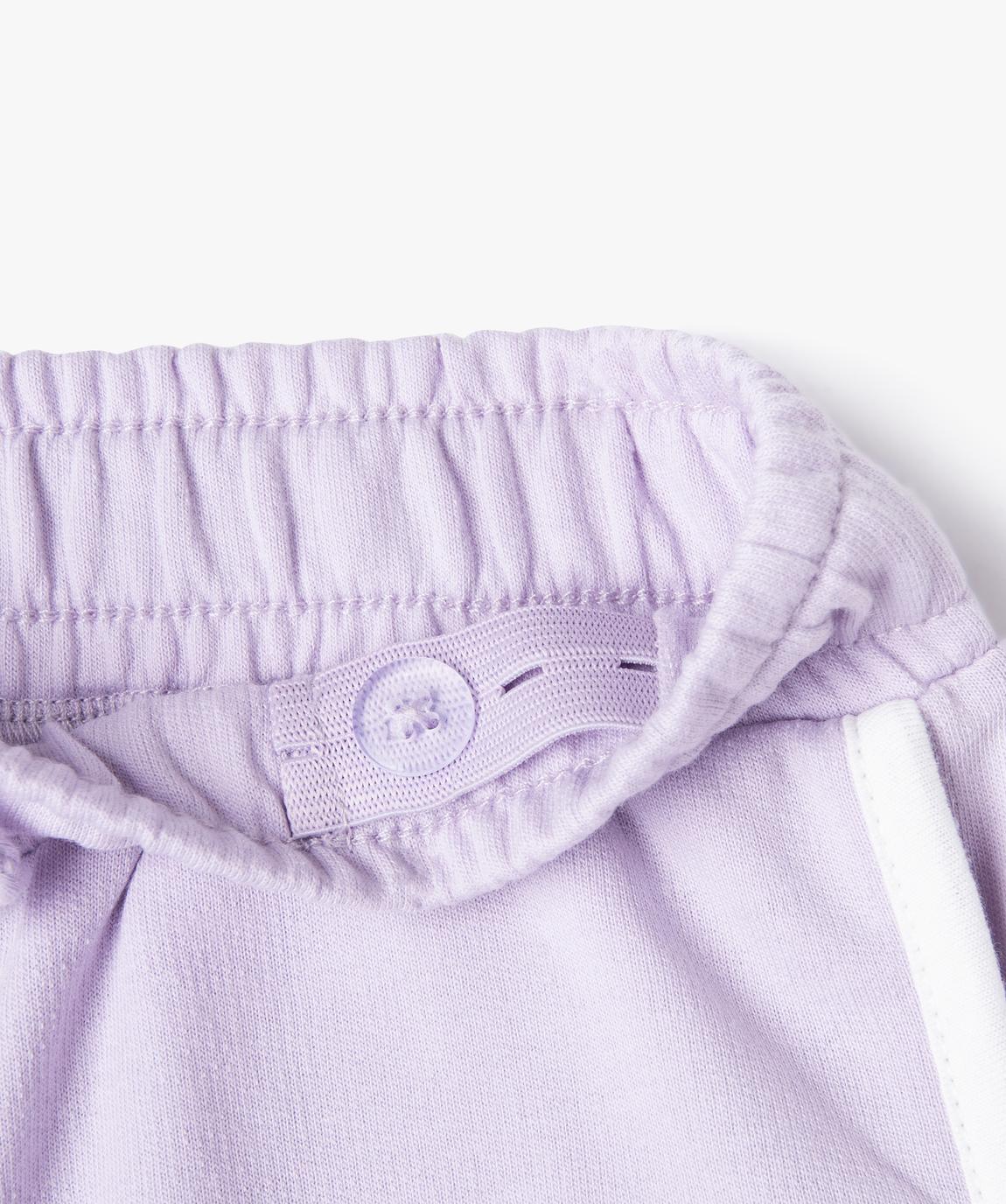 Short En Maille Avec Taille lastique Fille Violet Fonce GEMO