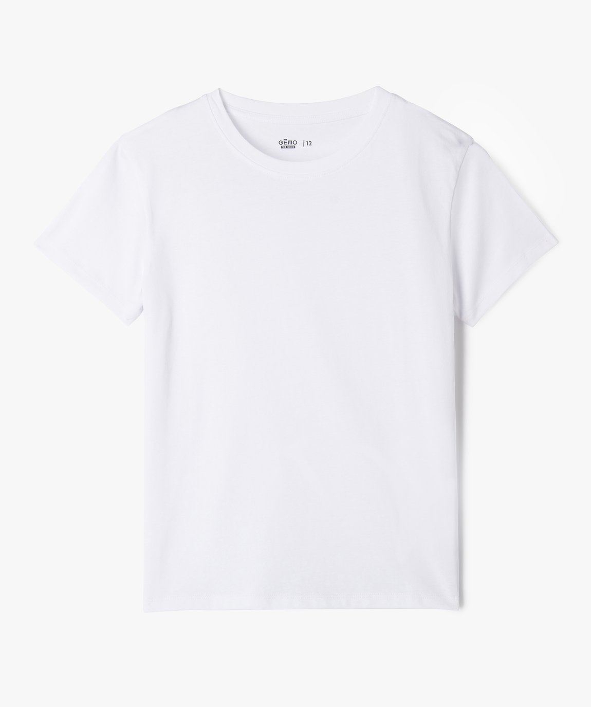 HiFEN Lot De 3 T-shirts Enfants Col Rond Coton Uni Coupe Classique 3 à 15 Ans