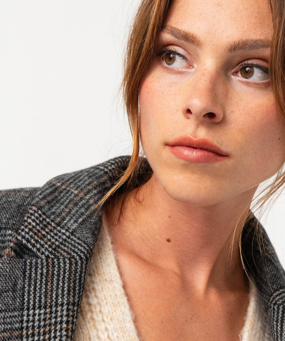 Manteau long droit ?� double boutonnage femme gris fonce | GEMO