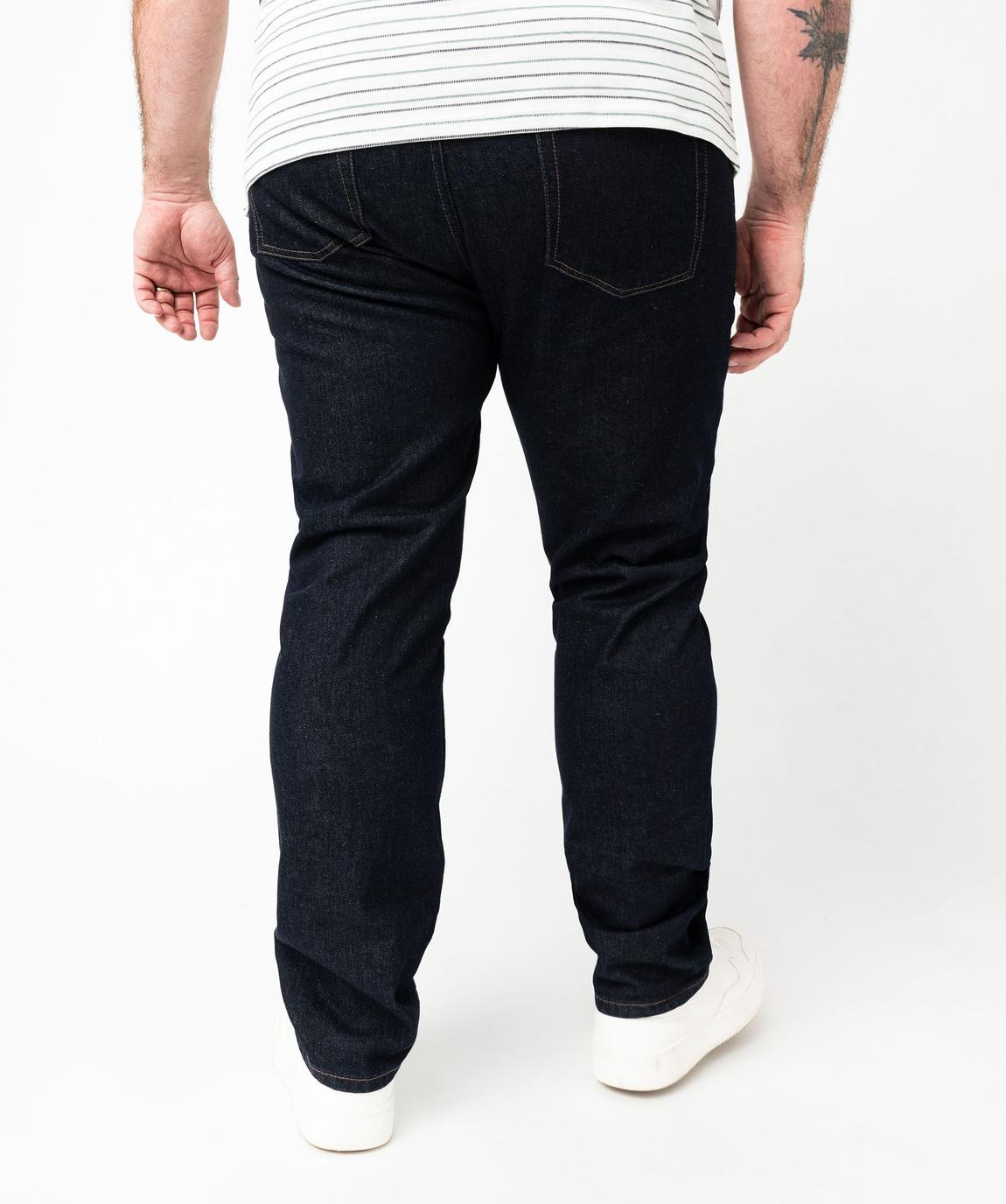 Jean Homme A. Salvarini - Coupe Droite Délavage Discret - Taille 42W/34L - Bleu Foncé - 100% Coton