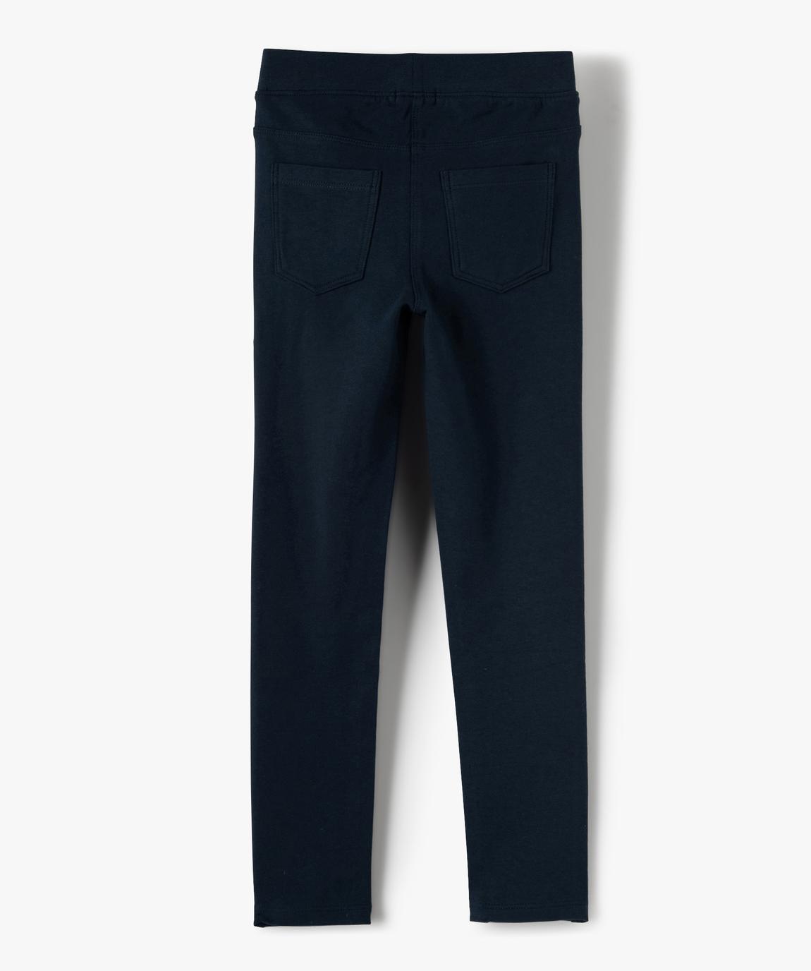 Leggings Fille Longs En Coton Extensible - Ultra Doux Et Respirants - Pour École, Jeux, Quotidien - Tailles 2 à 13 Ans - Couleurs Unies