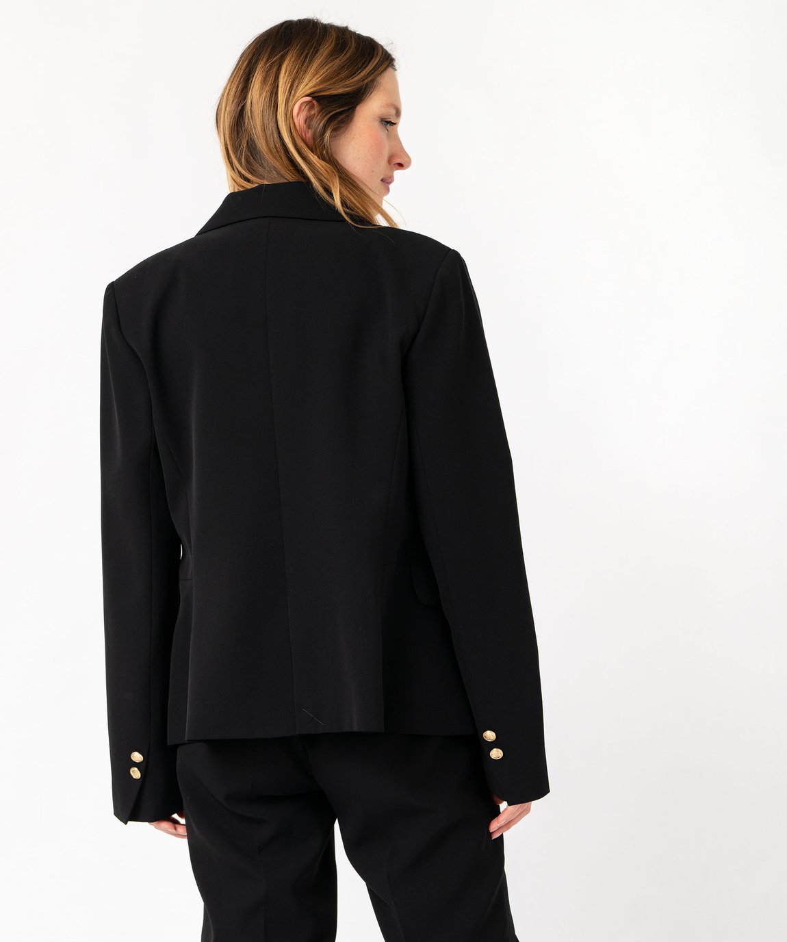 Blazer Femme Élégant Grandes Tailles - Coupe Slim Fit, Manches Longues, Boutons Classique Automne/Hiver