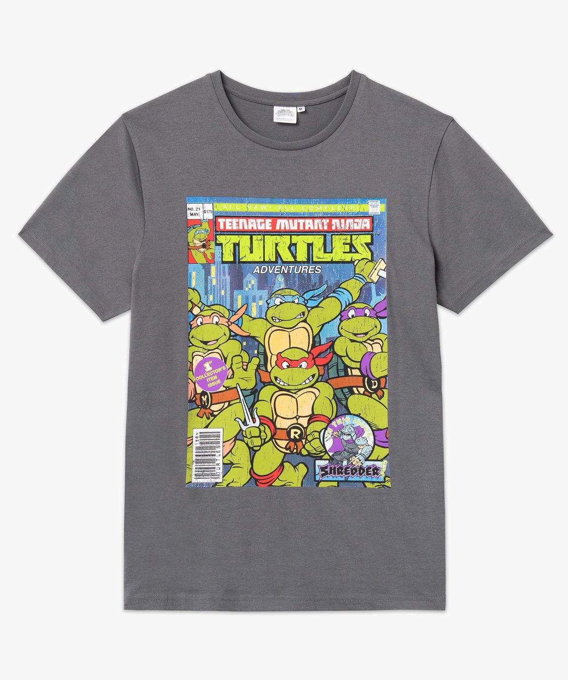 T-Shirt Ufficiale Teenage Mutant Ninja Turtles Per Bambini E Ragazzi, Colore Antracite, Taglia 14 Anni