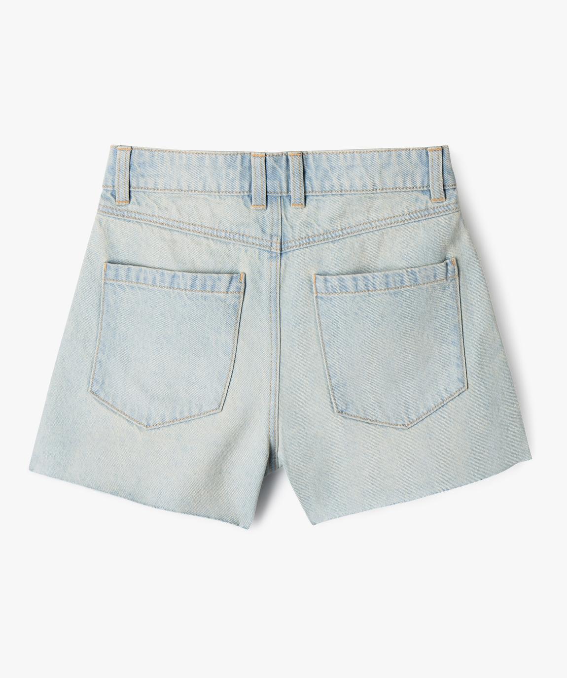 Shorts Fille Jean Fin Décontracté Ample Tendance Été - Shorts Femme Enfant Confortables Idéal Vacances Et Soirée
