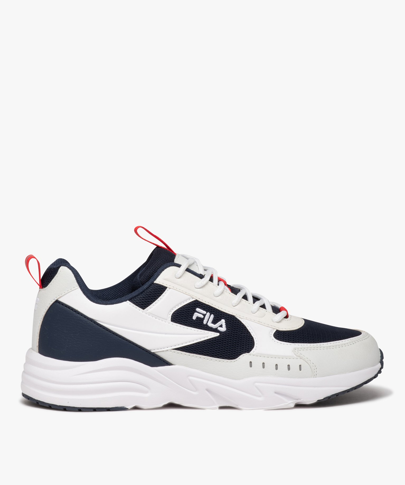Baskets homme dessus en mesh et à lacets style running - Fila - 42 - blanc - FILA