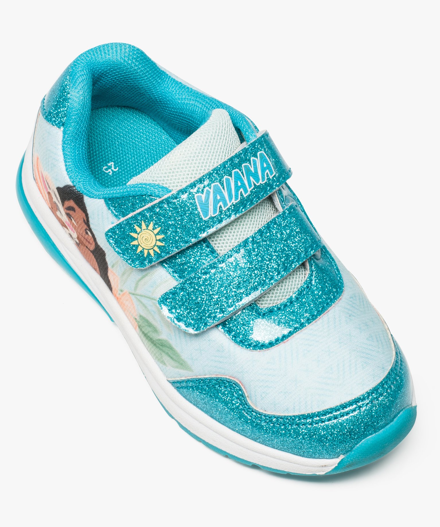 Baskets fille avec motif Vaiana et semelle lumineuse Disney