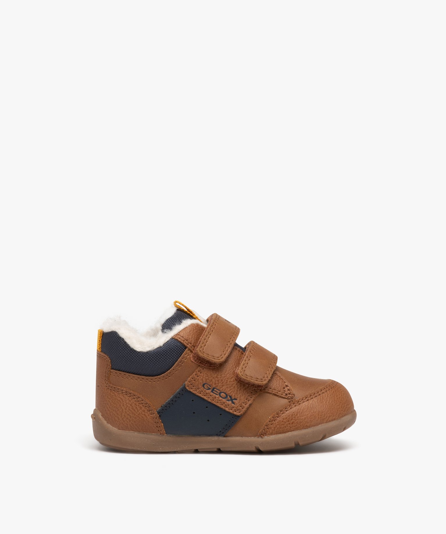 Chaussures premiers bebe garcon fourrees sherpa a double scratch Geox