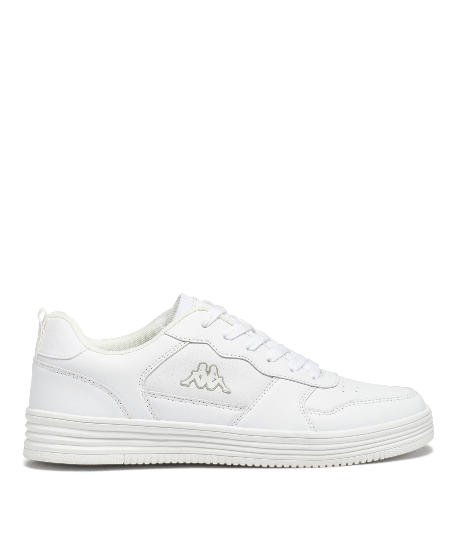 Baskets homme unies à lacets - Kappa - 46 - blanc - KAPPA