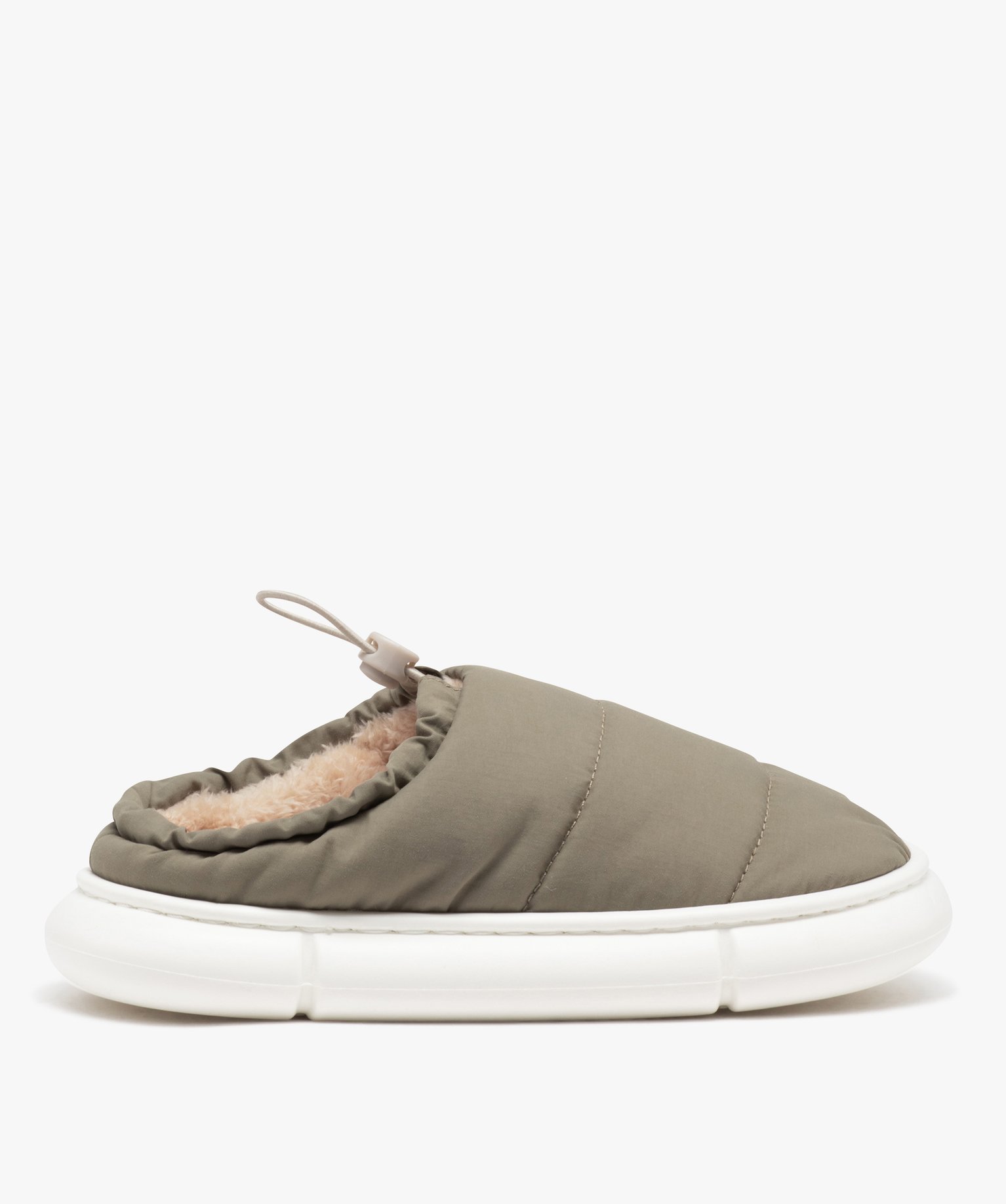 Chausson garçon mules unies à col parachute et dessus matelassé - Beppi - 37/38 - beige - BEPPI