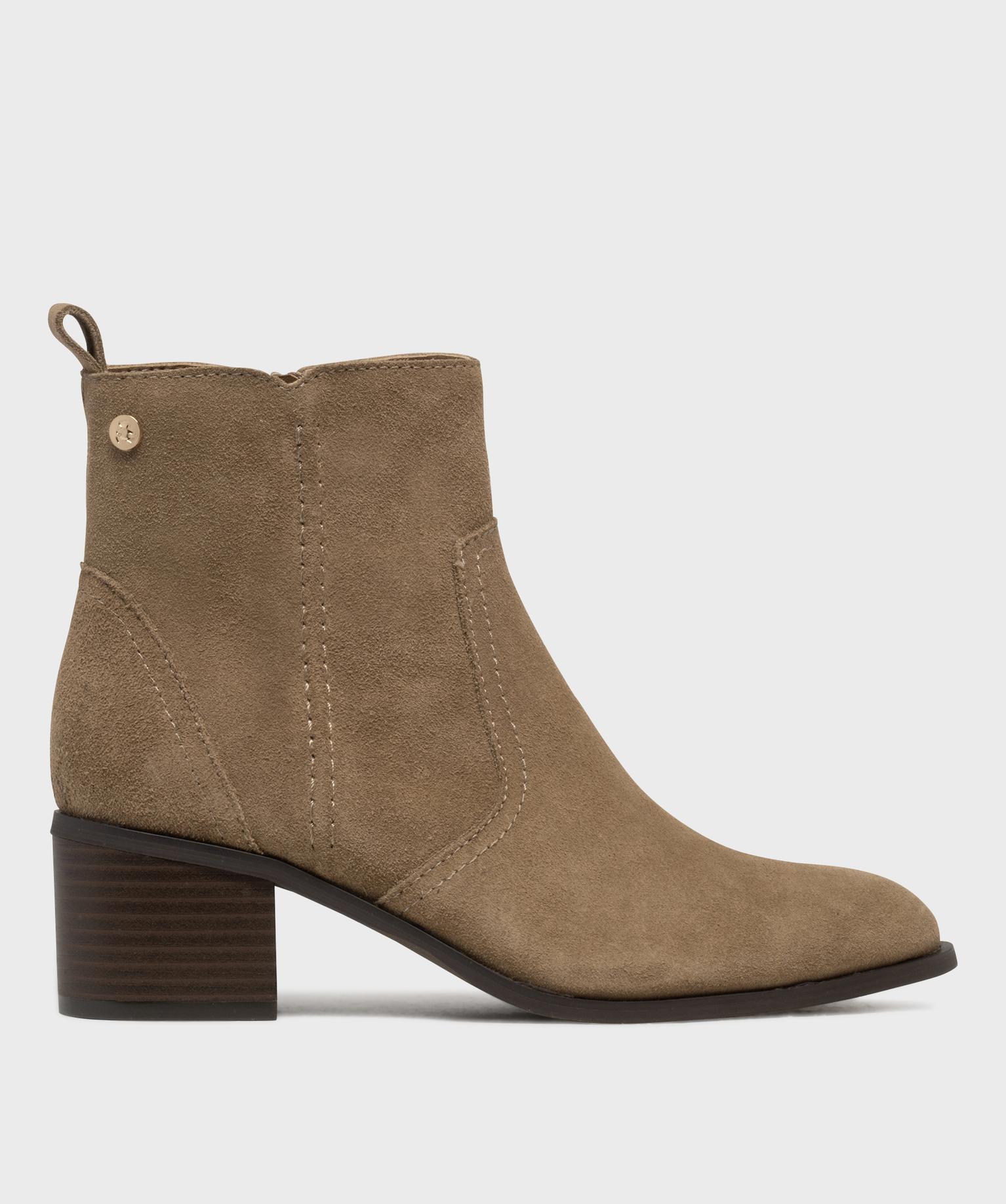 Boots à talon dessus cuir femme - LuluCastagnette - 39 - beige fonce - LULUCASTAGNETTE