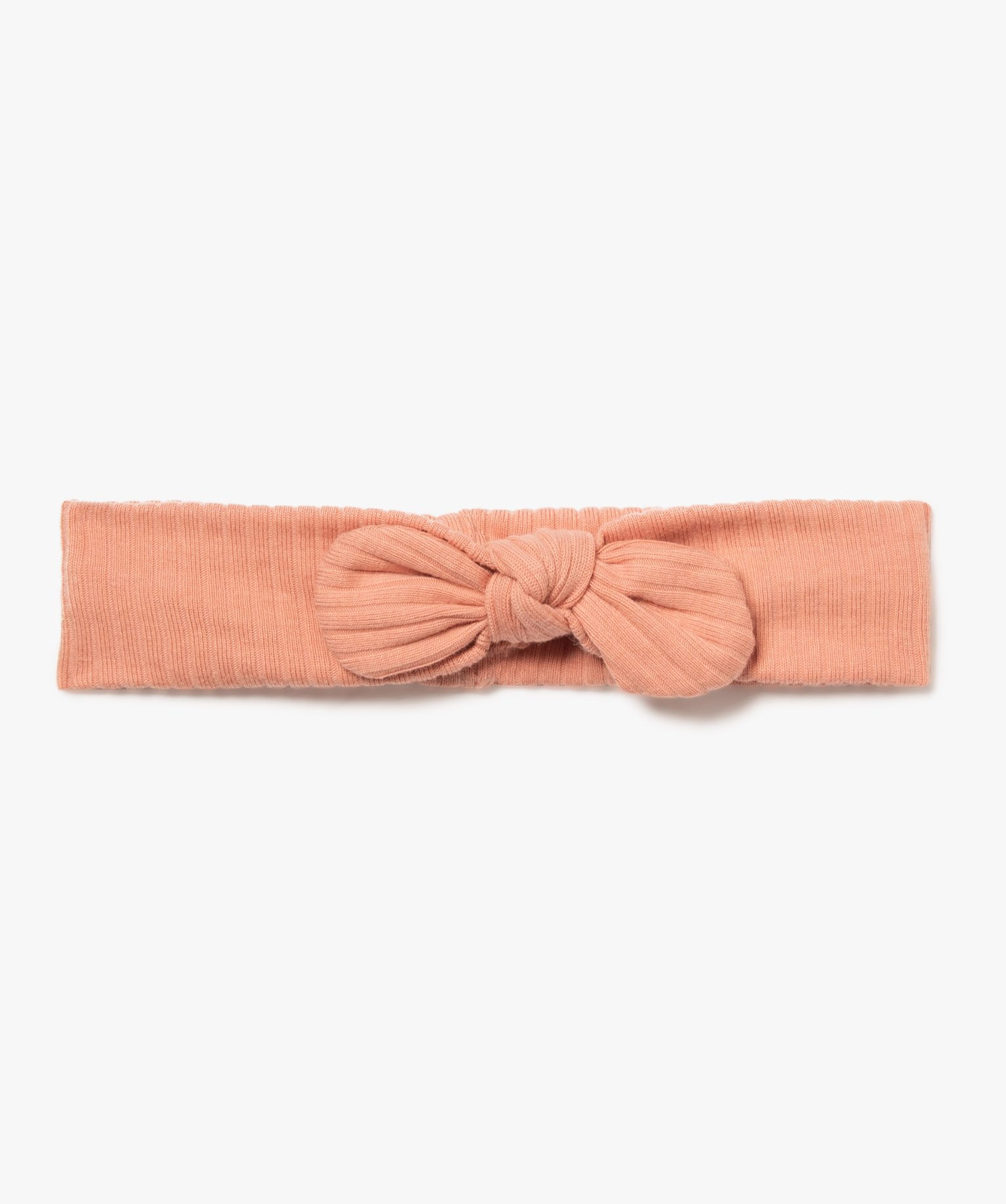 Bandeau pour les cheveux en coton côtelé bébé fille - TU - rose standard - GEMO