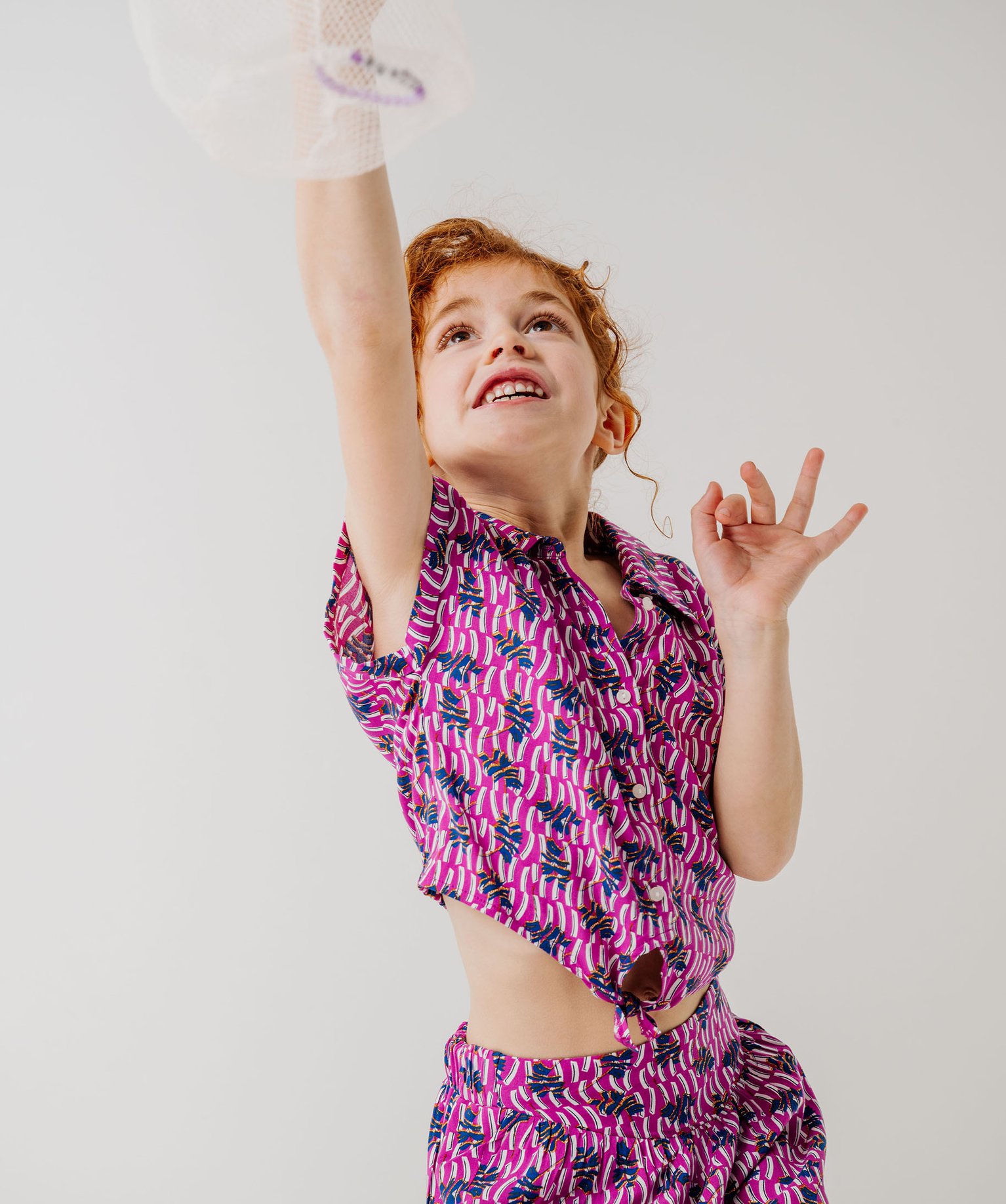 Chemise sans manches loose en viscose imprimée fille - 6 - violet - GEMO