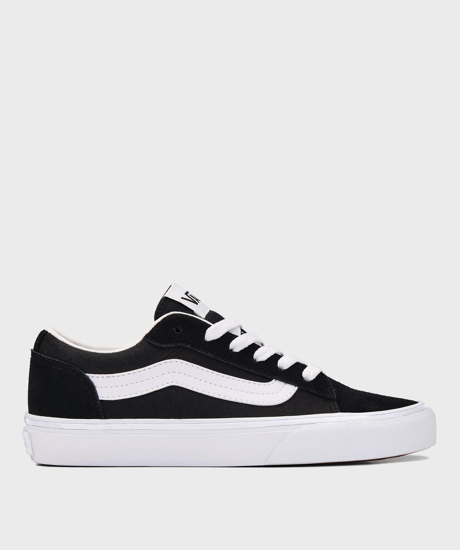 Baskets basses en cuir et textile femme - Vans - 38 - noir standard - VANS