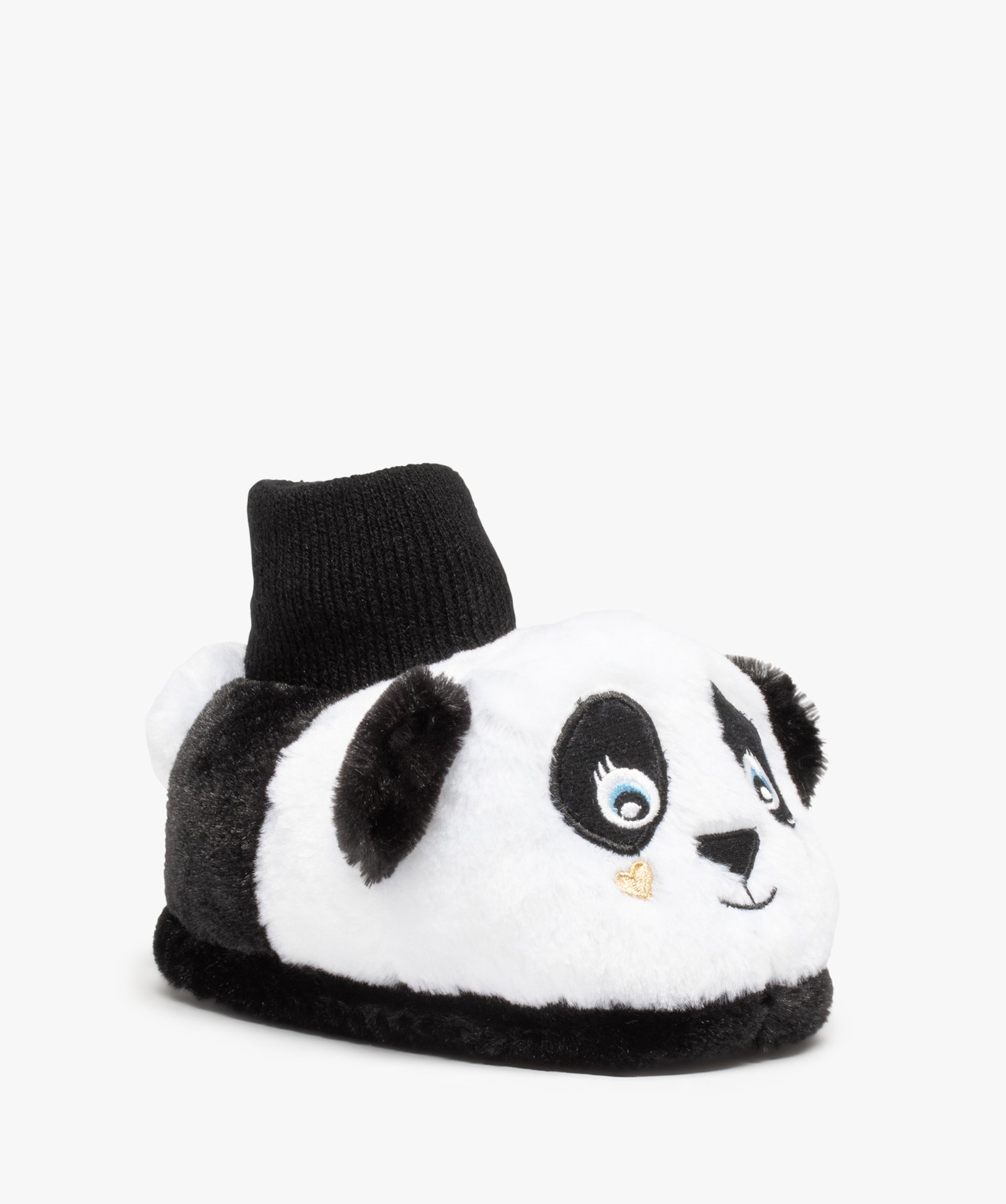 Chaussons fille 3D panda avec col chaussette - GEMO