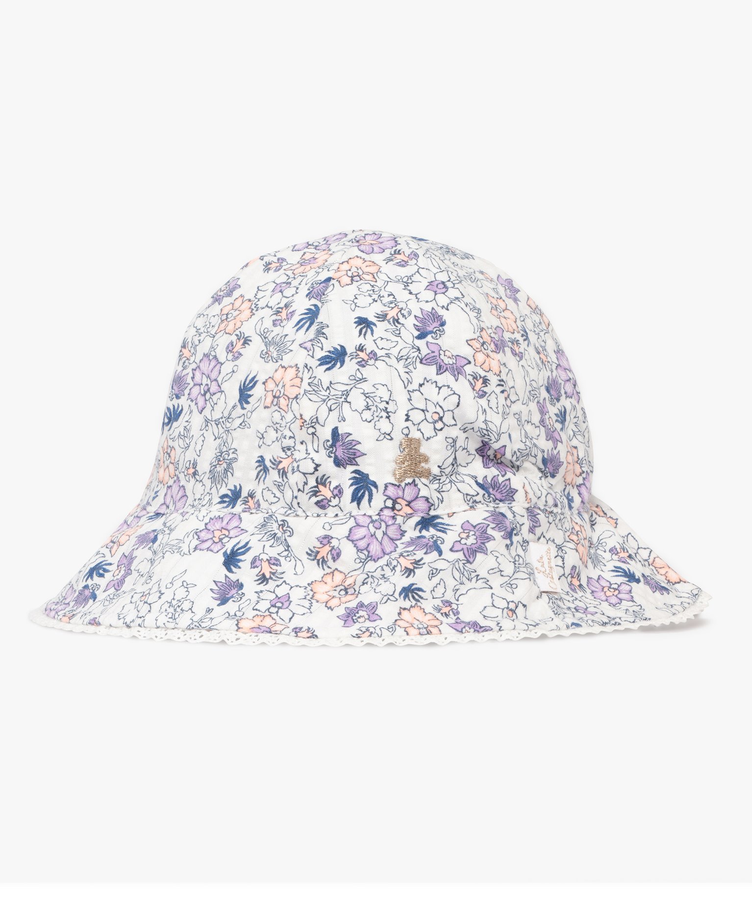 Chapeau bob à motifs fleuris bébé fille - LuluCastagnette - 47 - violet - GEMO