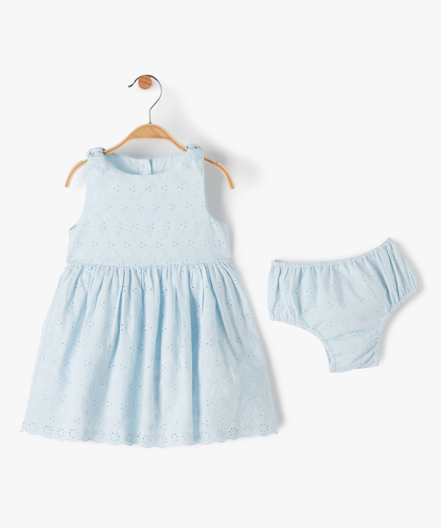 Ensemble Bebe Fille 2 Pieces Robe Bloomer En Dentelle Gemo