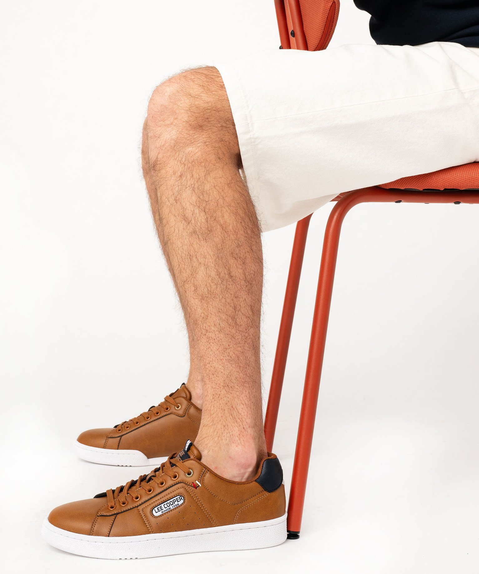 Tennis basses à lacets homme - Lee Cooper - 40 - camel - LEE COOPER