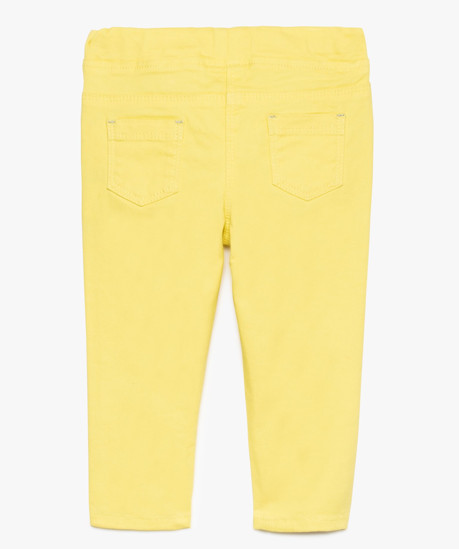 Pantalon Bebe Fille Avec Taille Elastique Reglable Et Pe Gemo