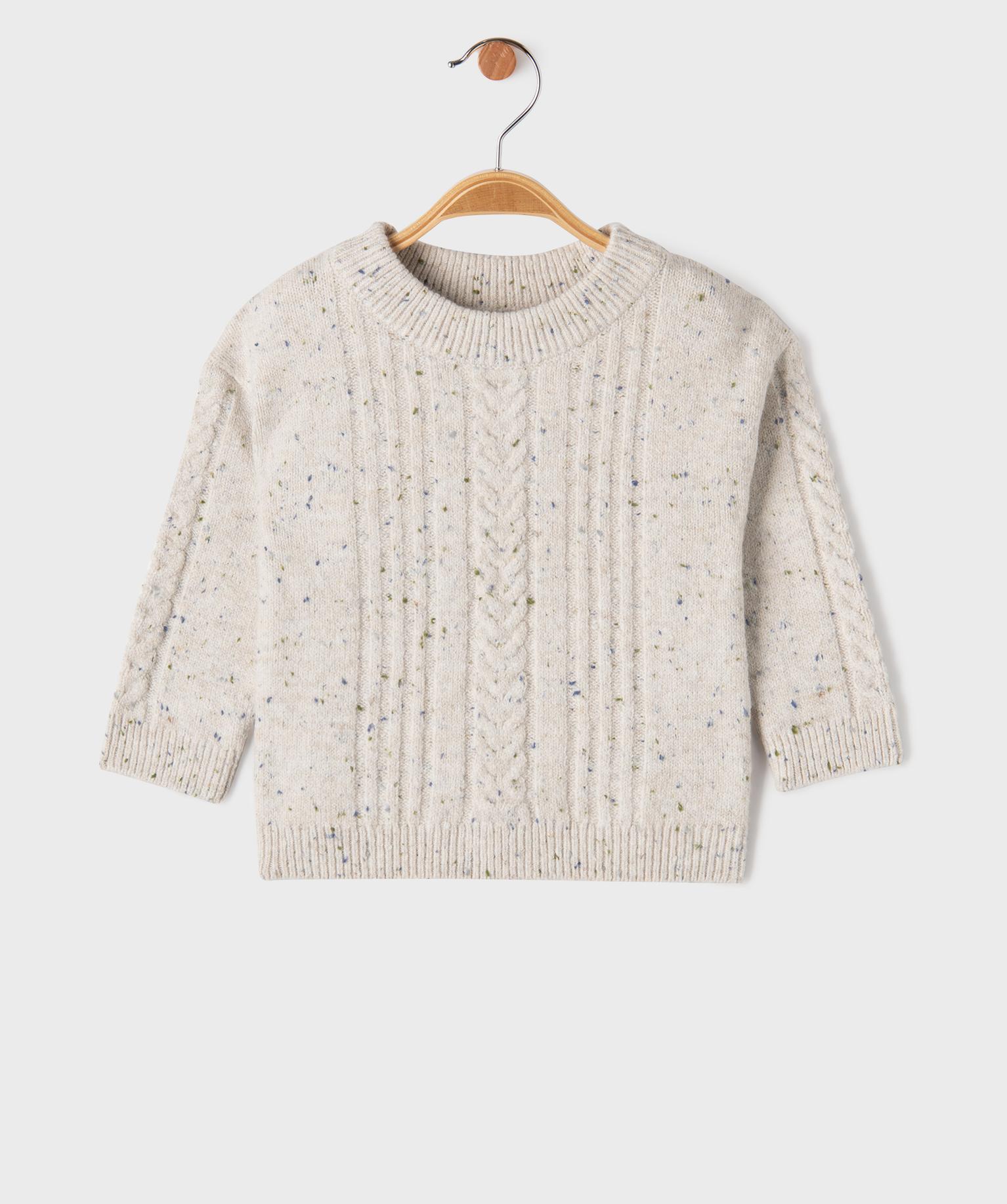 Pull torsadé en maille mouchetée bébé garçon - GEMO Pull torsadé en maille mouchetée bébé garçon - GEMO
