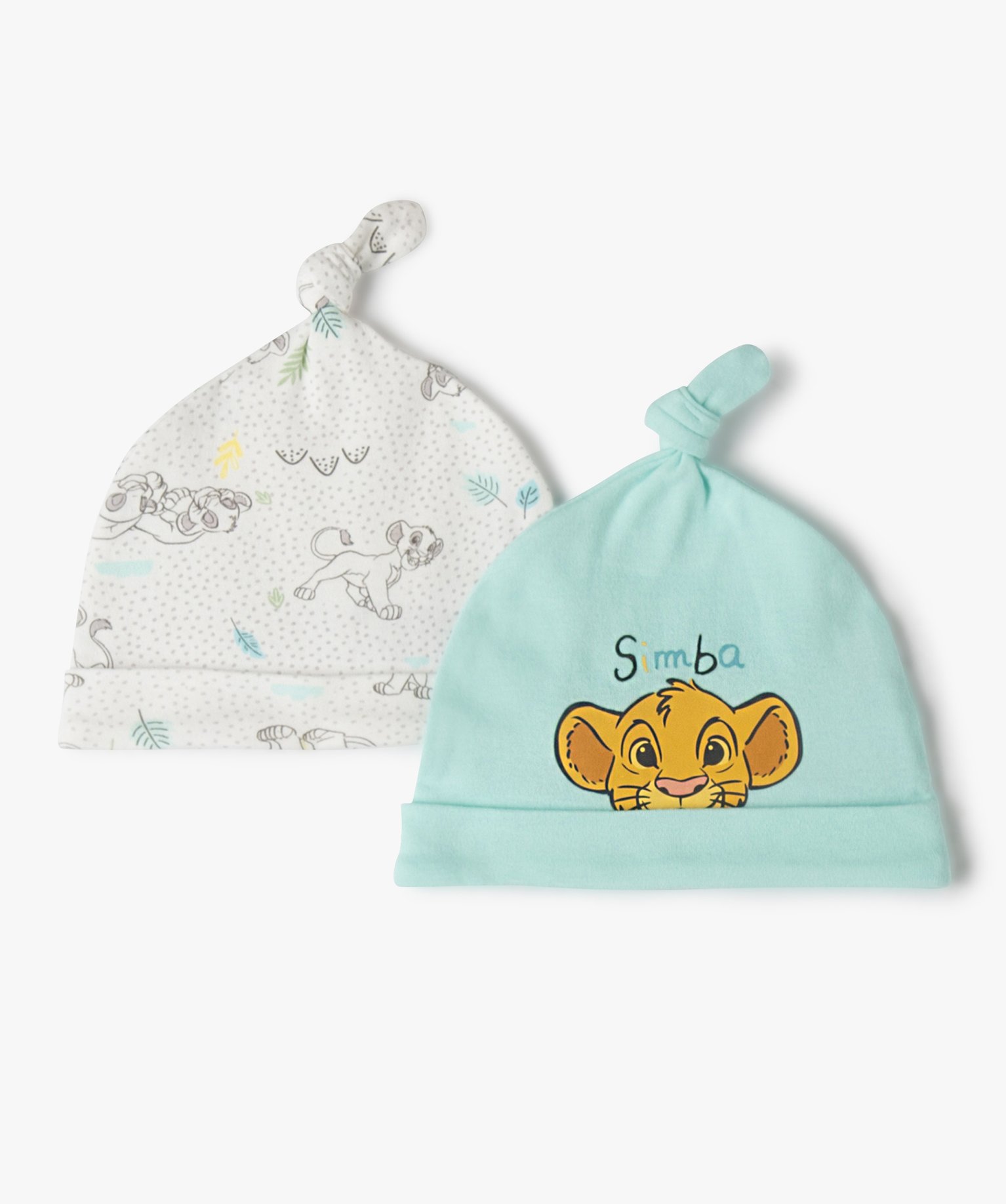 Bonnets bébé en coton à motifs Le Roi Lion (lot de 2) - Disney