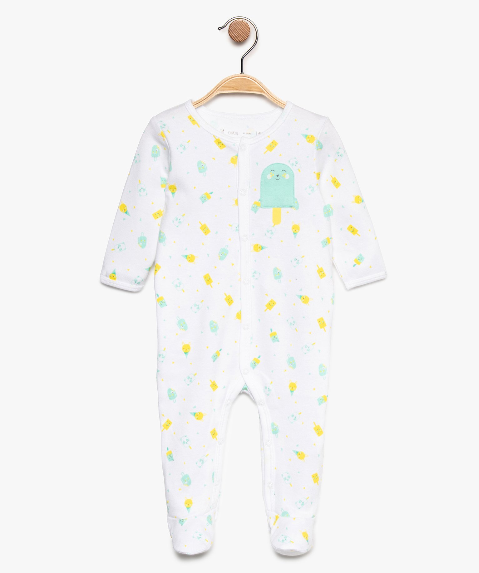 Pyjama Bebe En Coton Avec Motifs Animaux Gemo