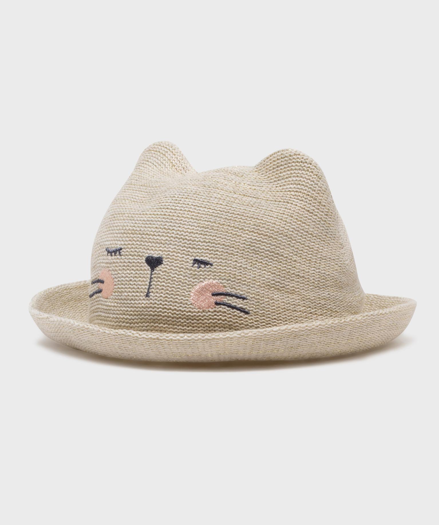 Chapeau souple avec oreilles de chat bébé fille - 47 - beige standard - GEMO