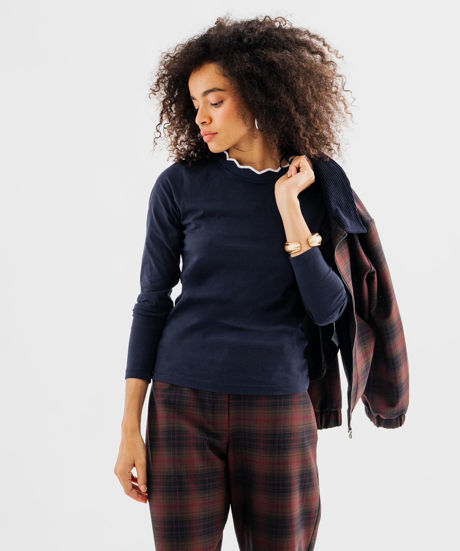 Tee-shirt col rond uni femme - GEMO