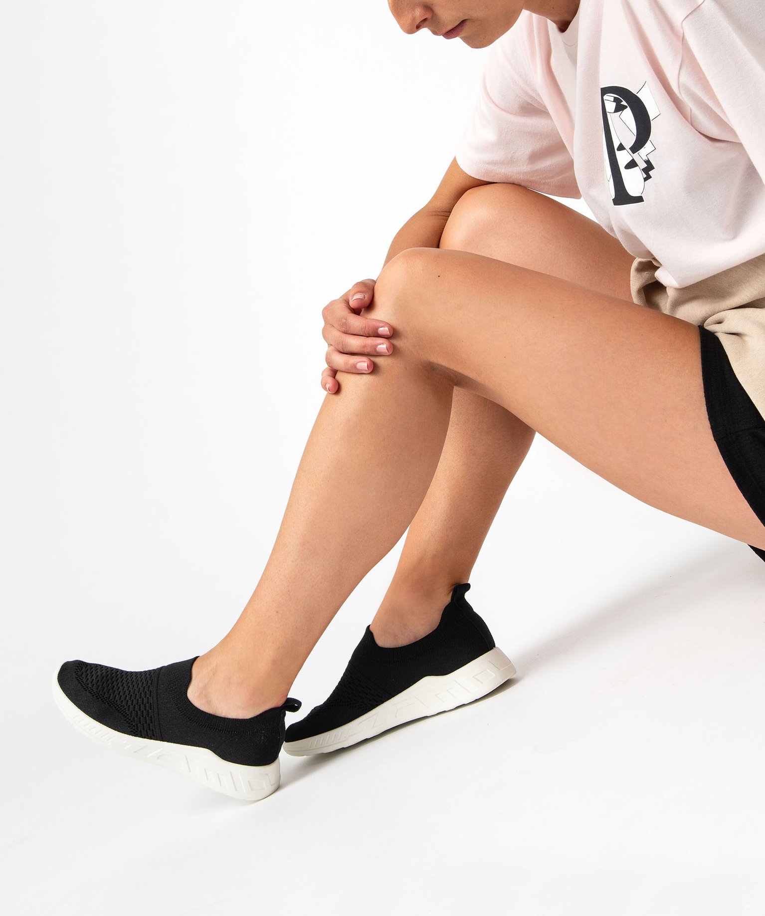 Baskets femme extra souples en maille unie - 36 - noir - GEMO