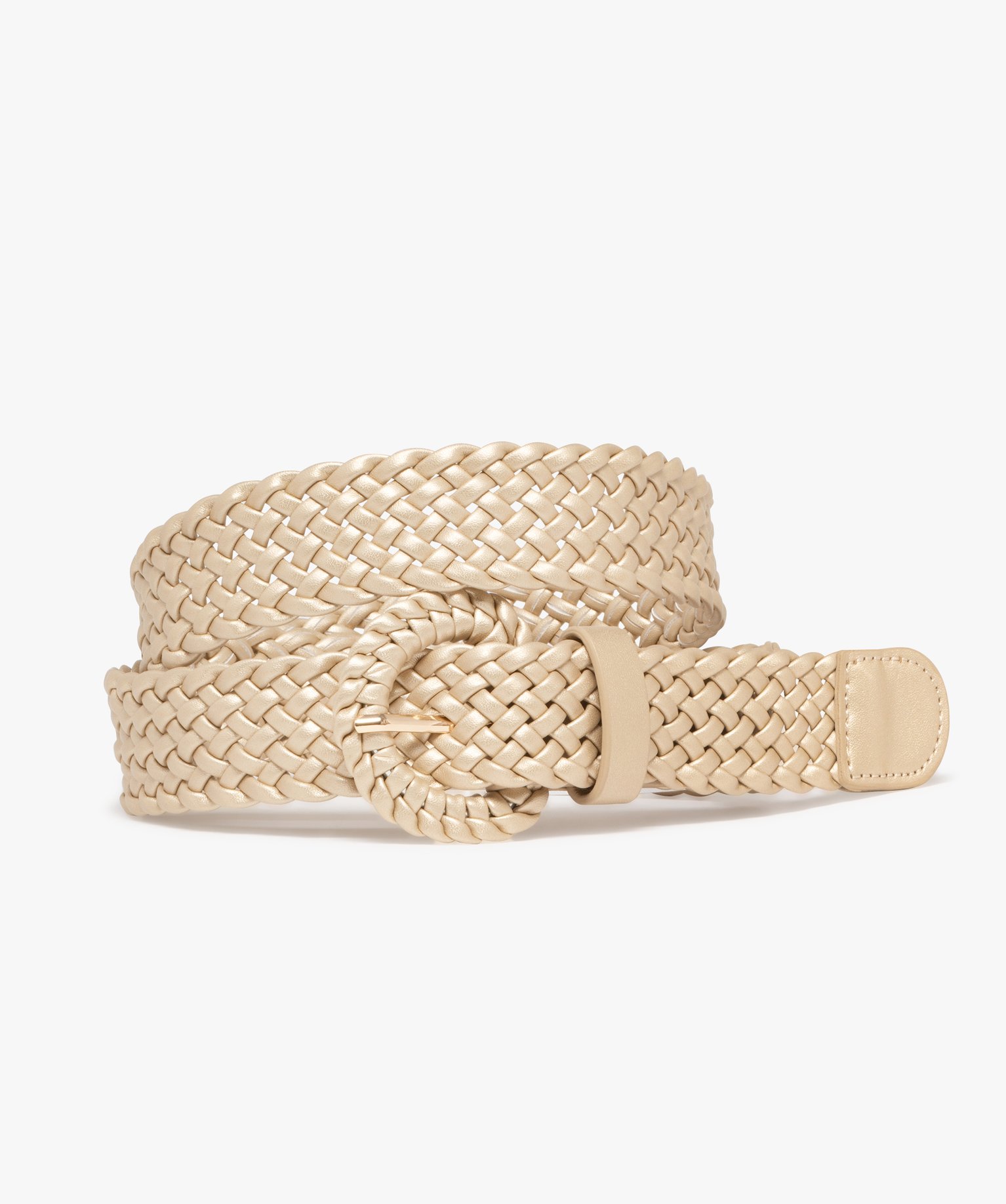 Ceinture tressée effet métallisé femme - 85 CM - or - GEMO