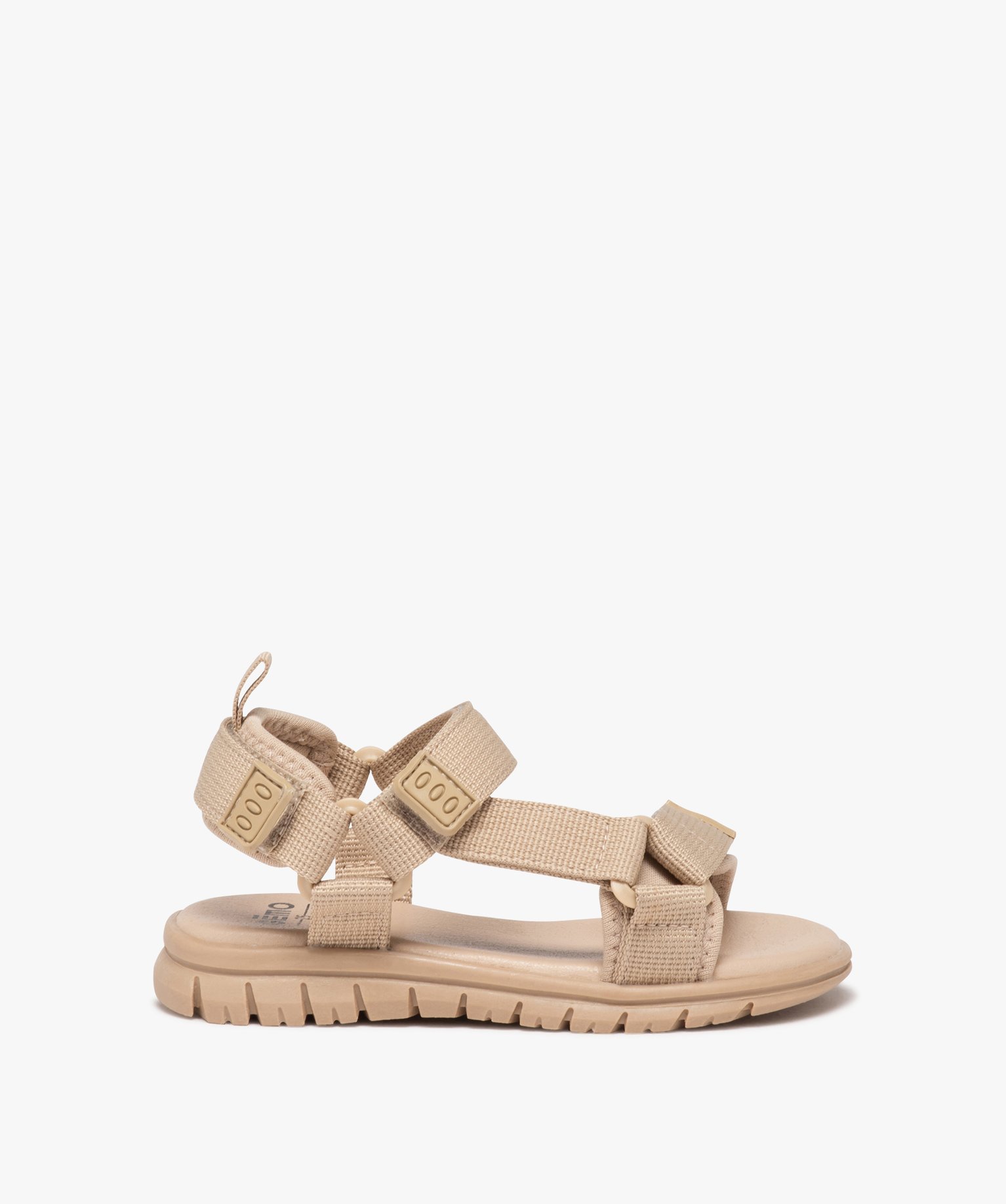 Sandales garçon sport à brides textile scratch - 30 - beige - GEMO