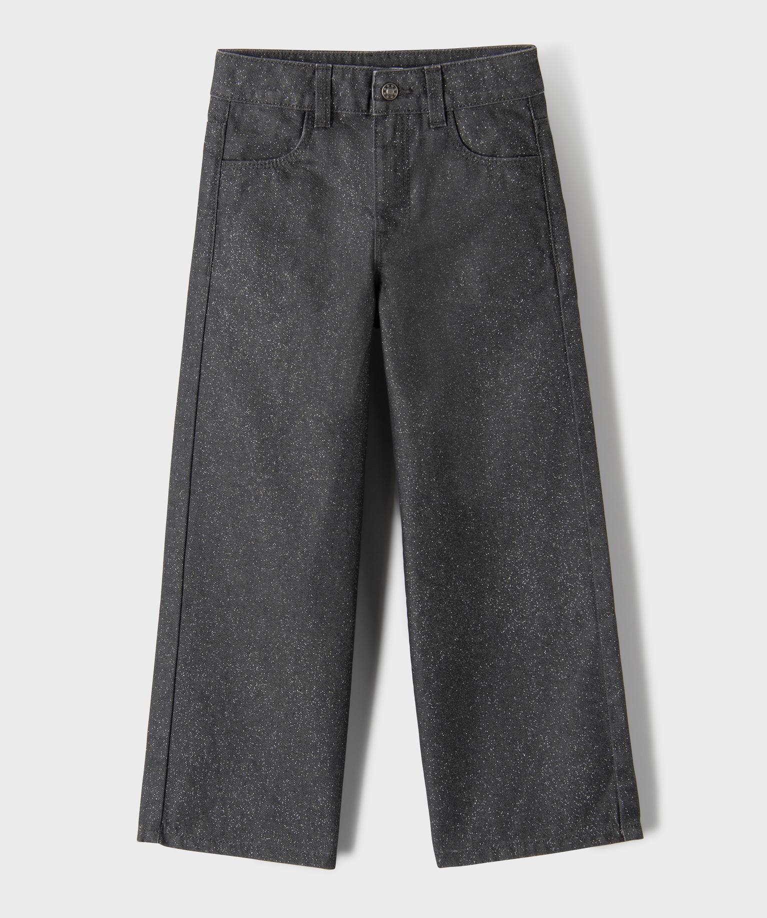 Jean Wide leg fille - 10A - noir standard - GEMO