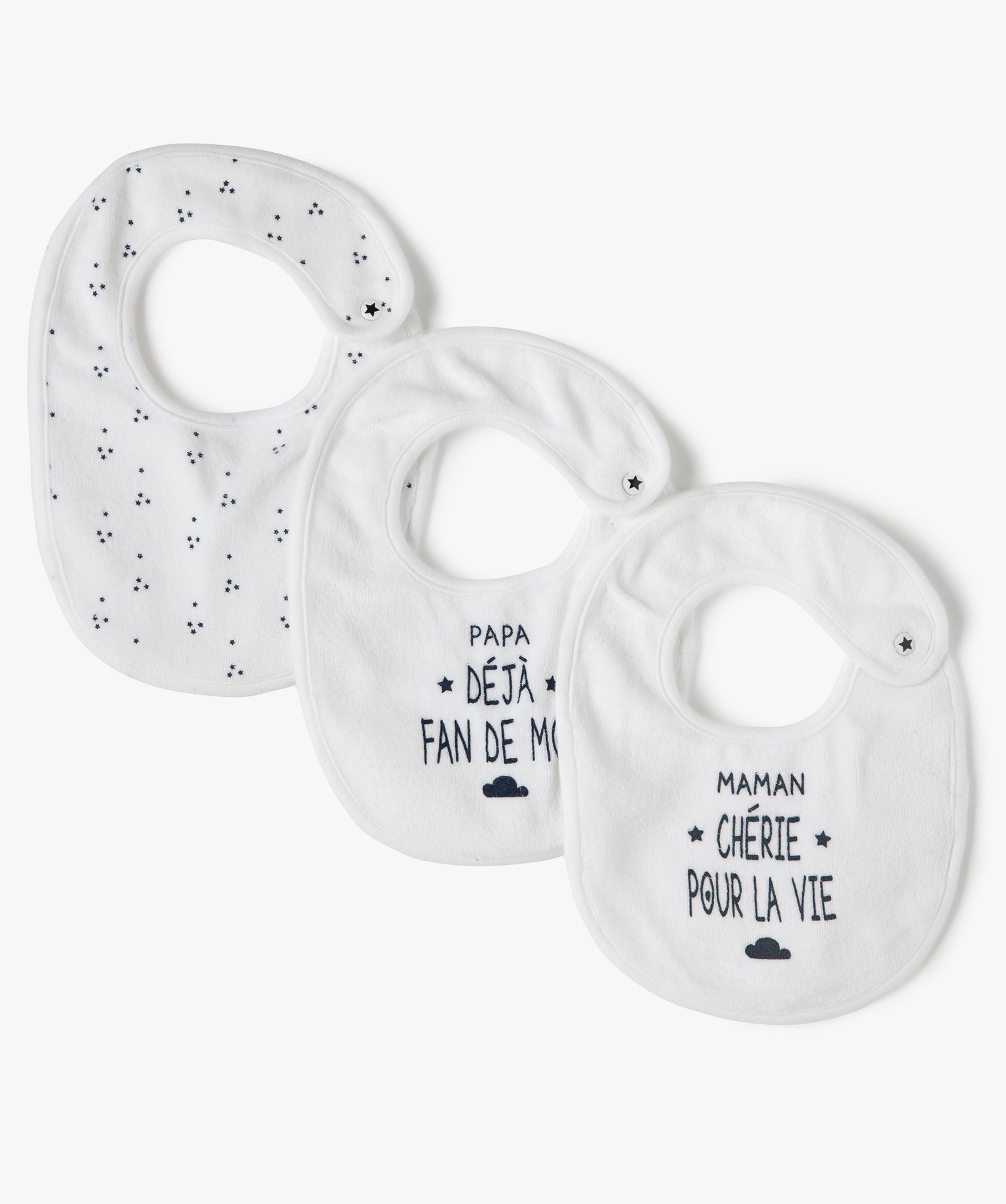 Bavoirs Naissance Bebe Garcon En Velours Lot De 3 Gemo