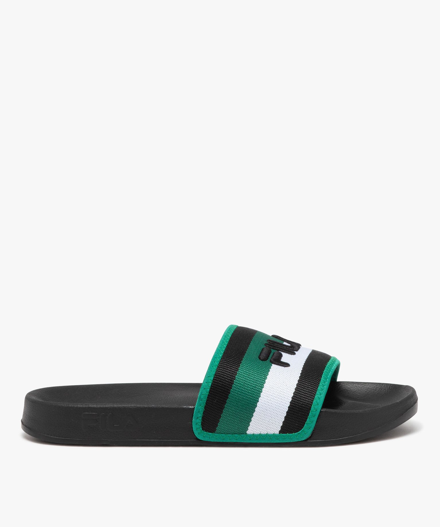 Mules de piscine homme à bandeau tissé - Fila - 44 - noir - FILA