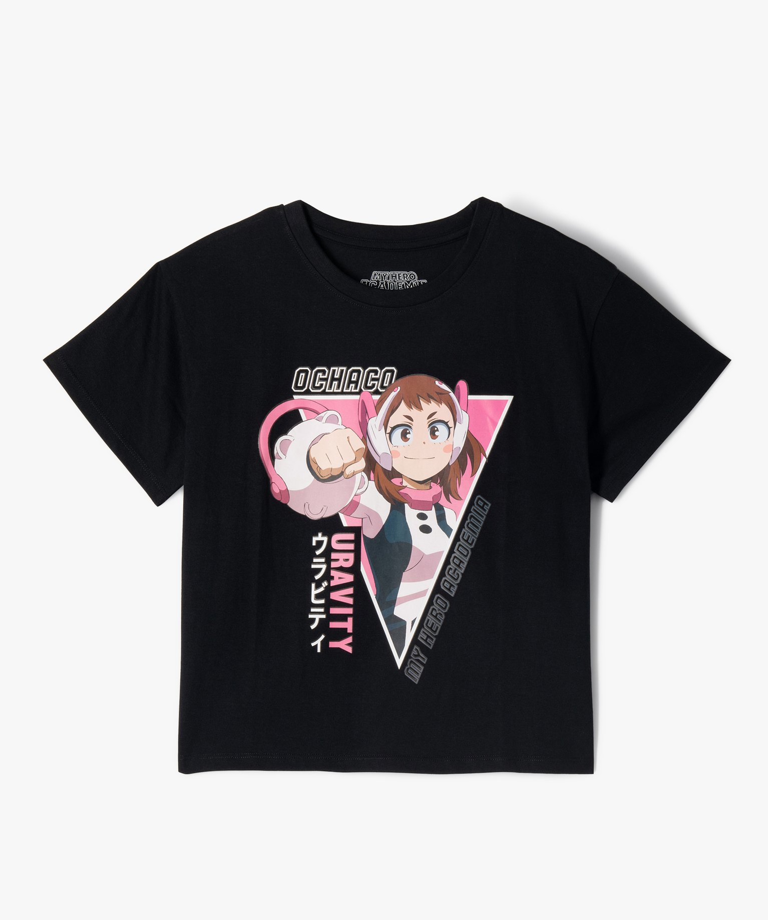 Tee-shirt à manches courtes coupe ample fille - My Hero Academia - 10 - noir - MYHERO ACADEMIA