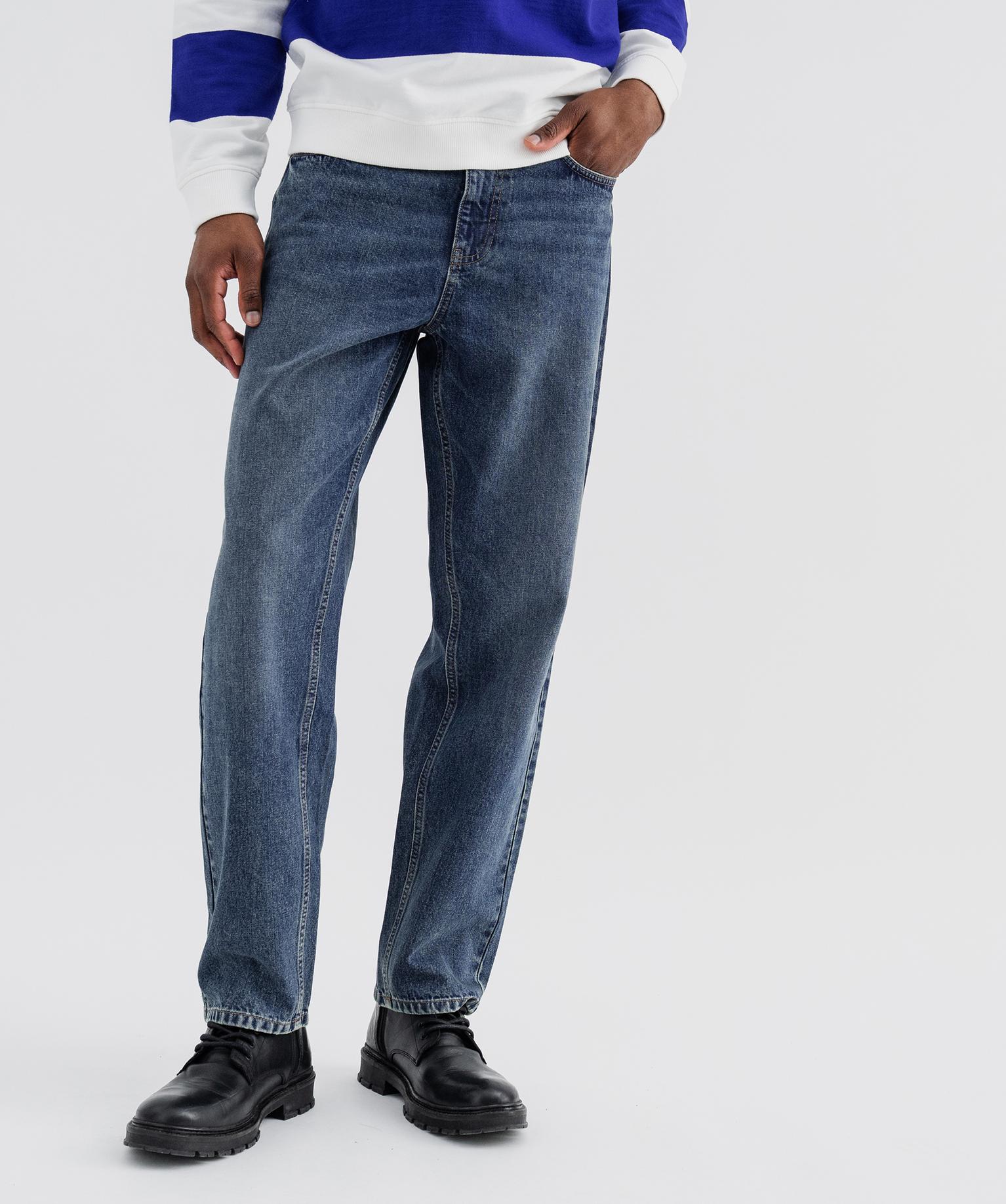Jean loose en denim délavé homme - 46-48/XL - bleu standard - GEMO
