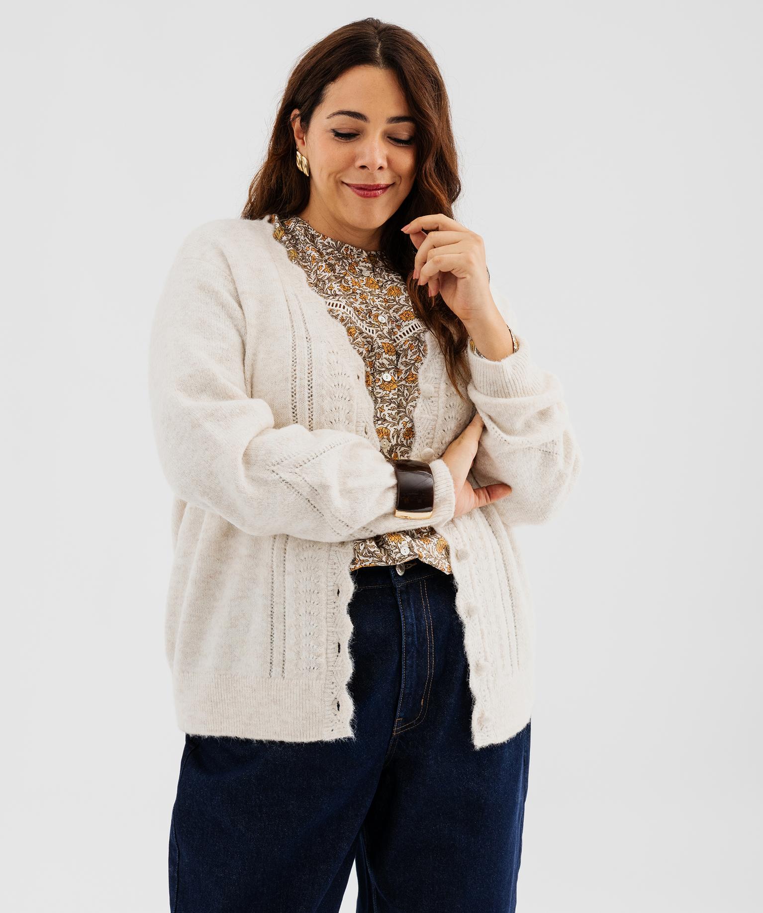 Gilet ajouré femme grande taille - GEMO Gilet ajouré femme grande taille - GEMO