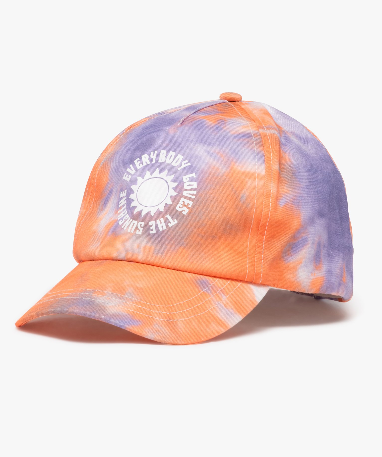 Casquette bicolore avec inscription fille - 54/56 - orange - GEMO