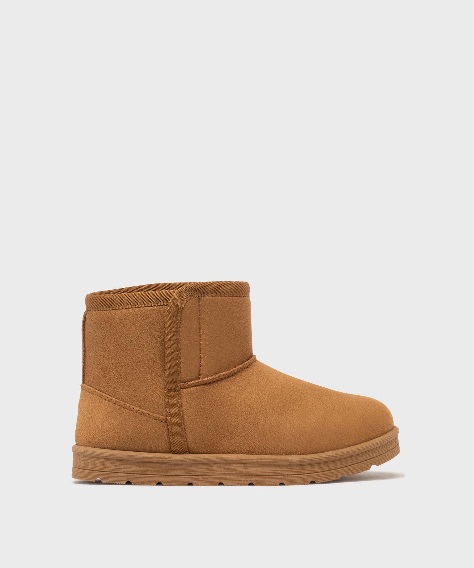 Boots fourrées à scratch fille - 25 - marron standard - LOVELY WINGS