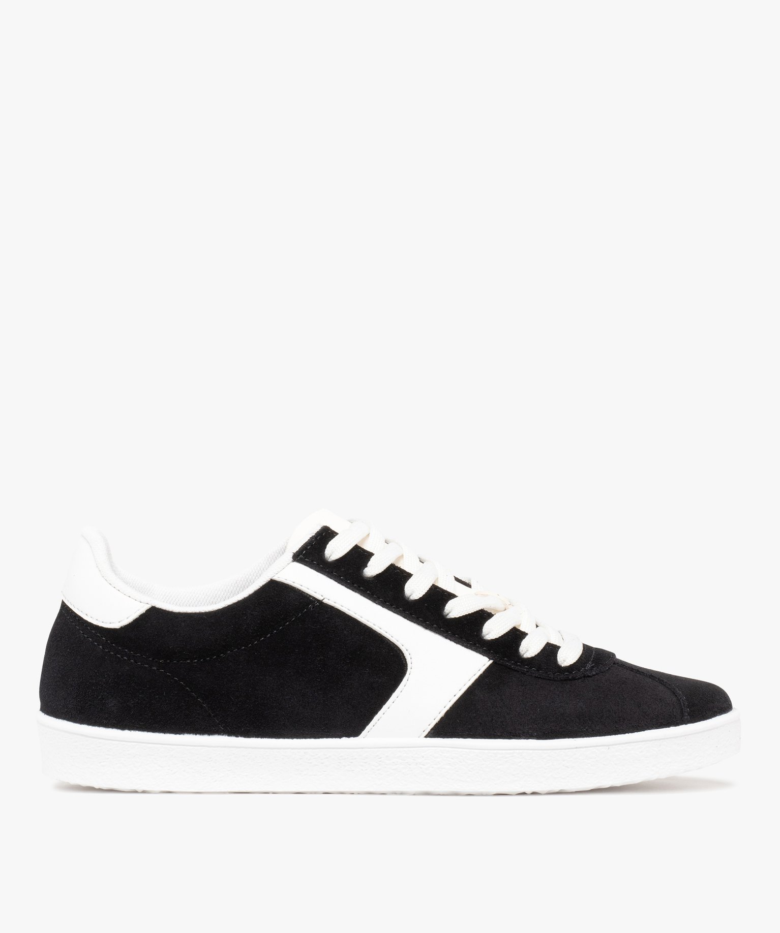 Baskets femme dessus en cuir suédé style rétro - Camps United - 39 - noir - CAMPS