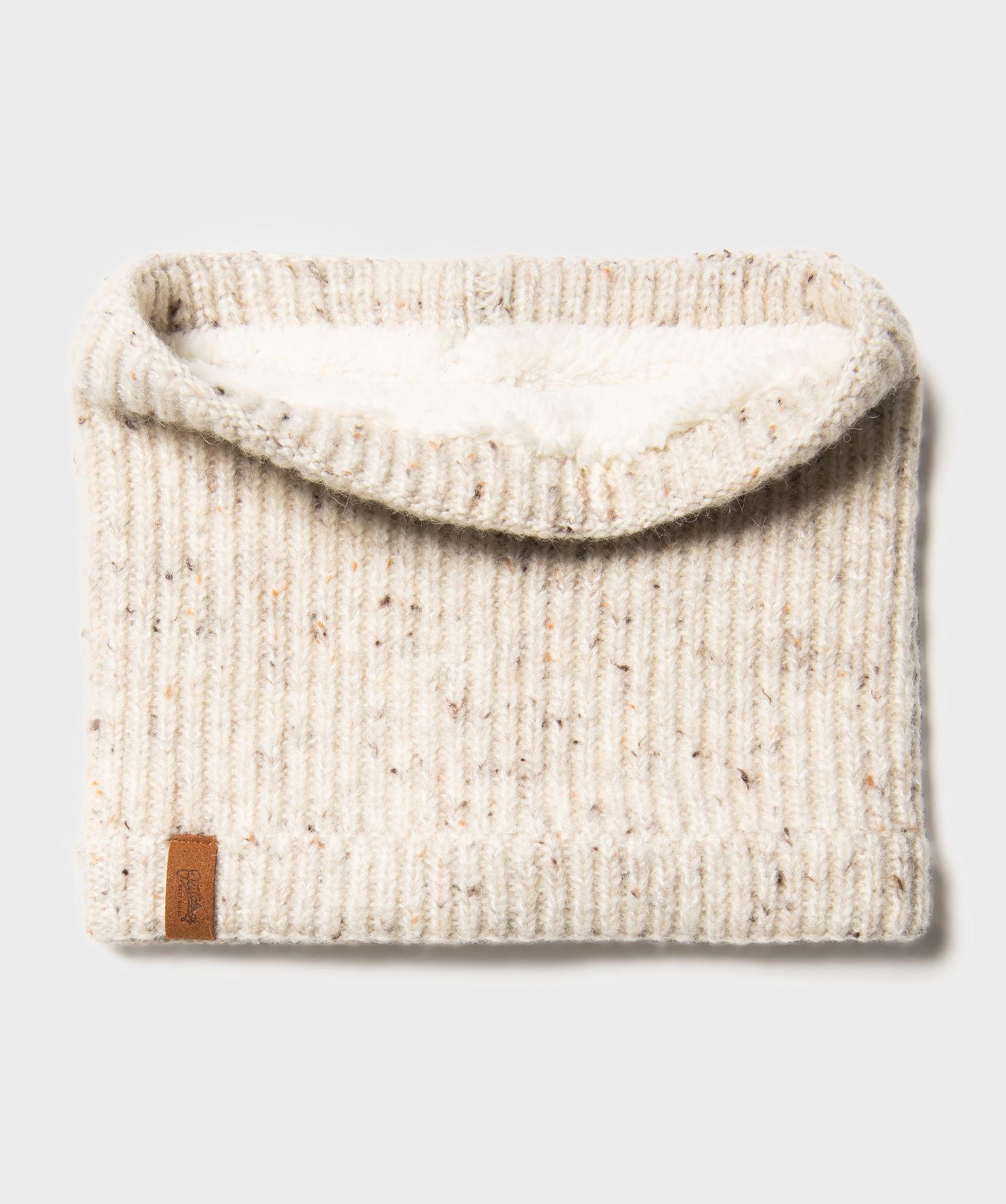 Tour de cou en grosse maille doublé sherpa garçon - TU - beige chine - GEMO