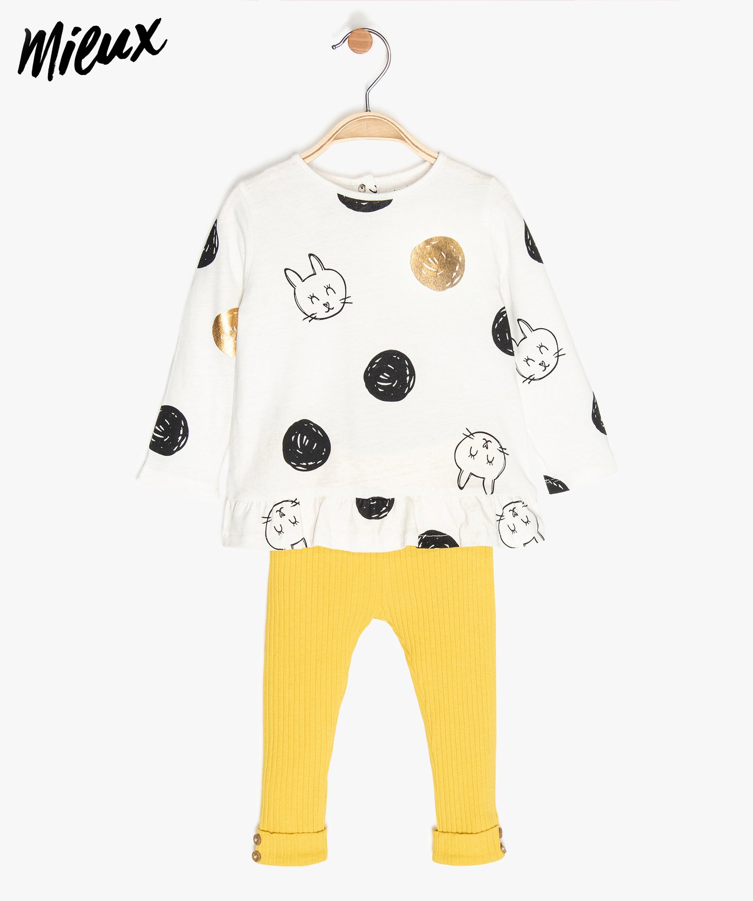 Ensemble Bebe Fille 2 Pieces Tunique Et Legging En Coto Gemo