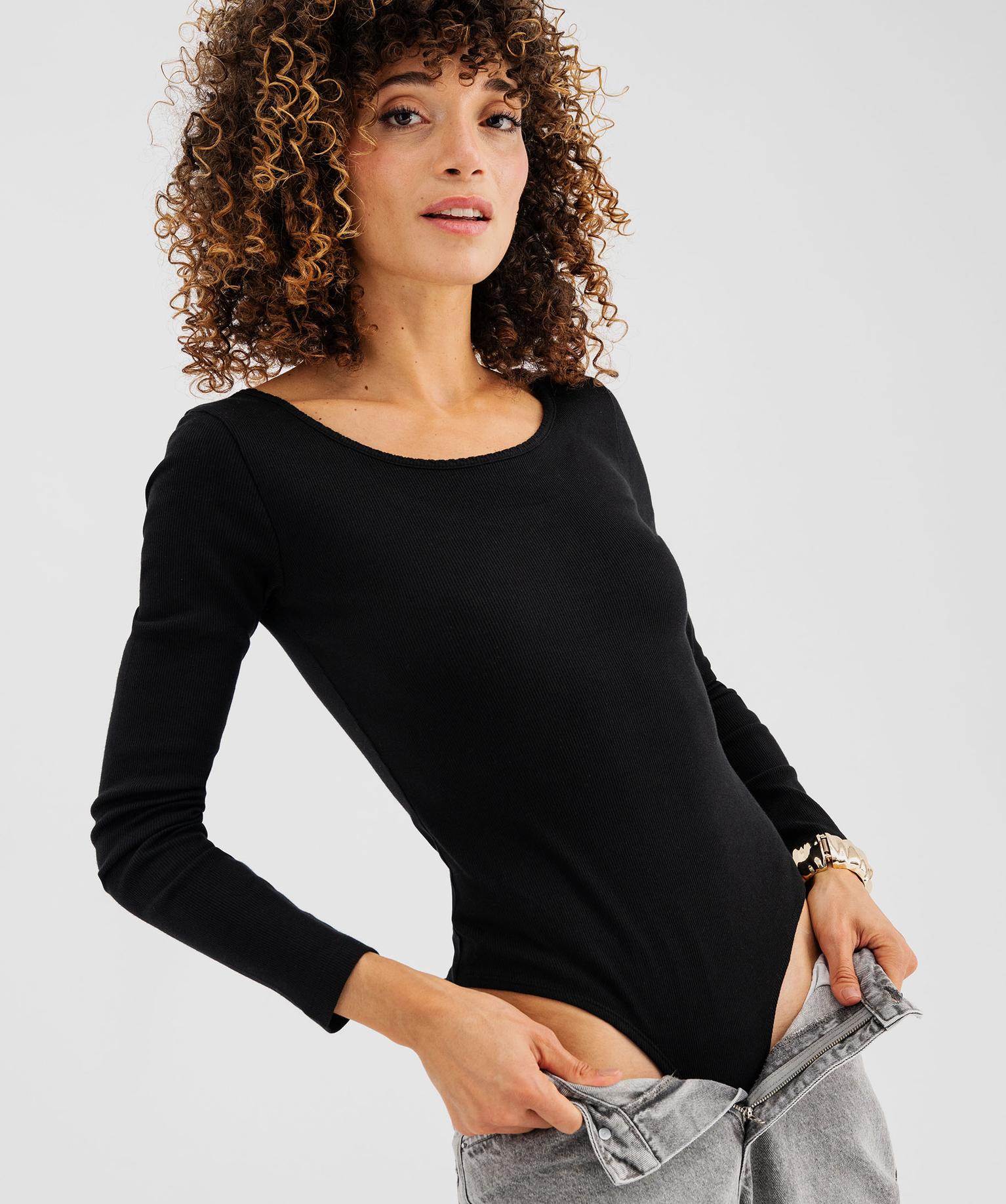 Body Manches Longues Fille En Maille Côtelée - 90% Coton, Ouverture à Pressions - Confortable, Pour Porter Sous Les Vêtements