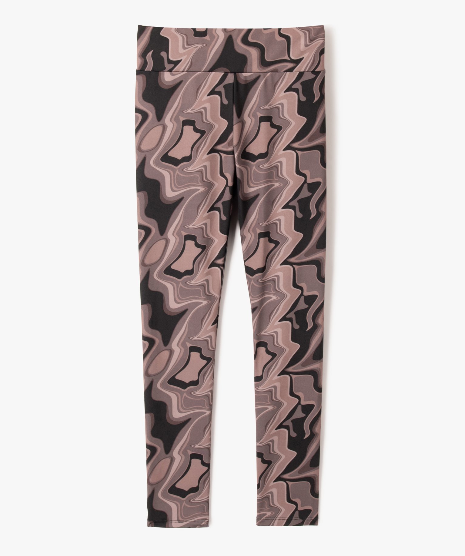 Leggings de sport imprimé avec large ceinture fille - 16 - imprime - GEMO