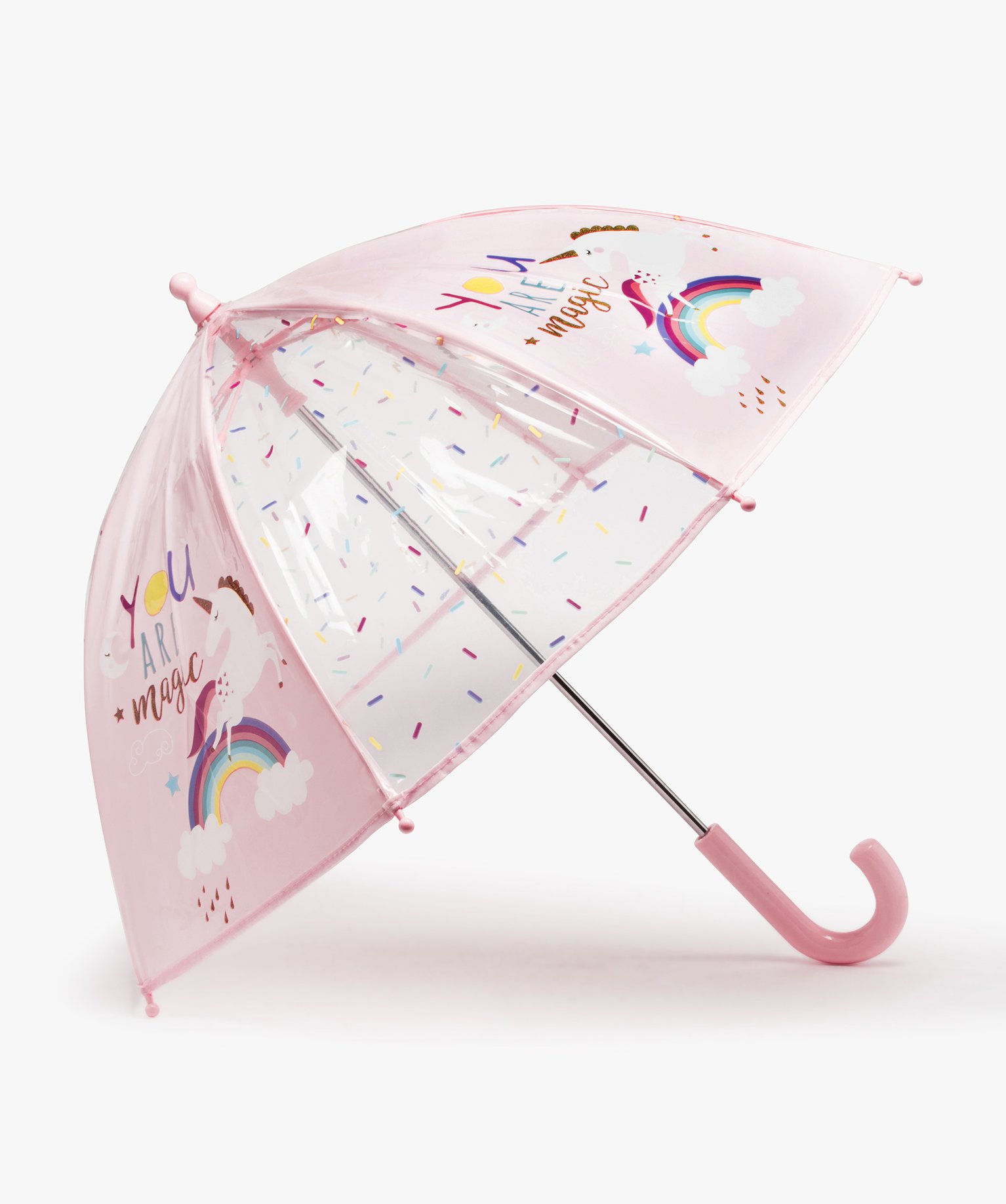 parapluie fille transparent à motif licorne
