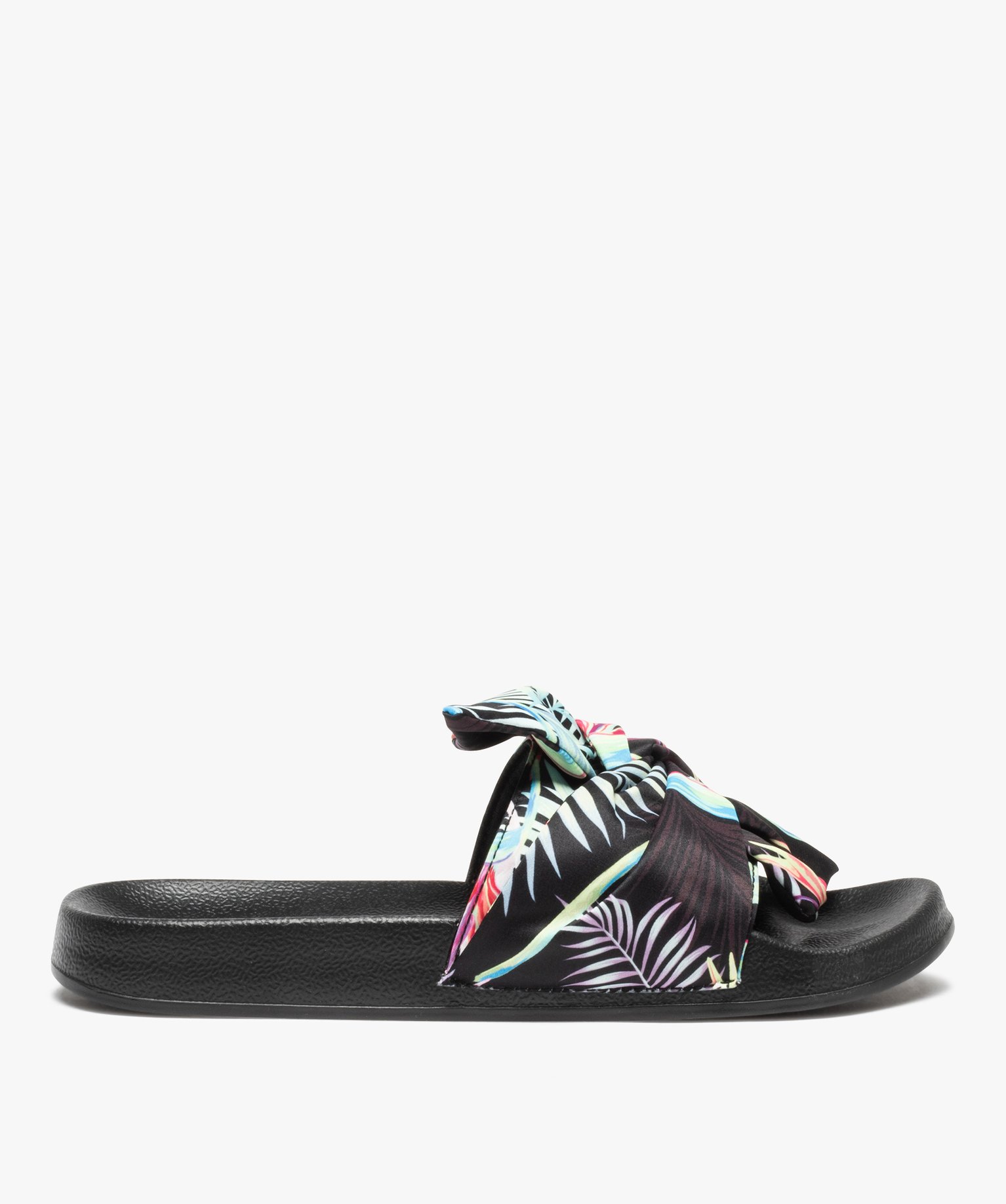 Mules de piscine femme à bandeau drapé – Maui and Sons - 37 - noir - MAUI ANS SONS