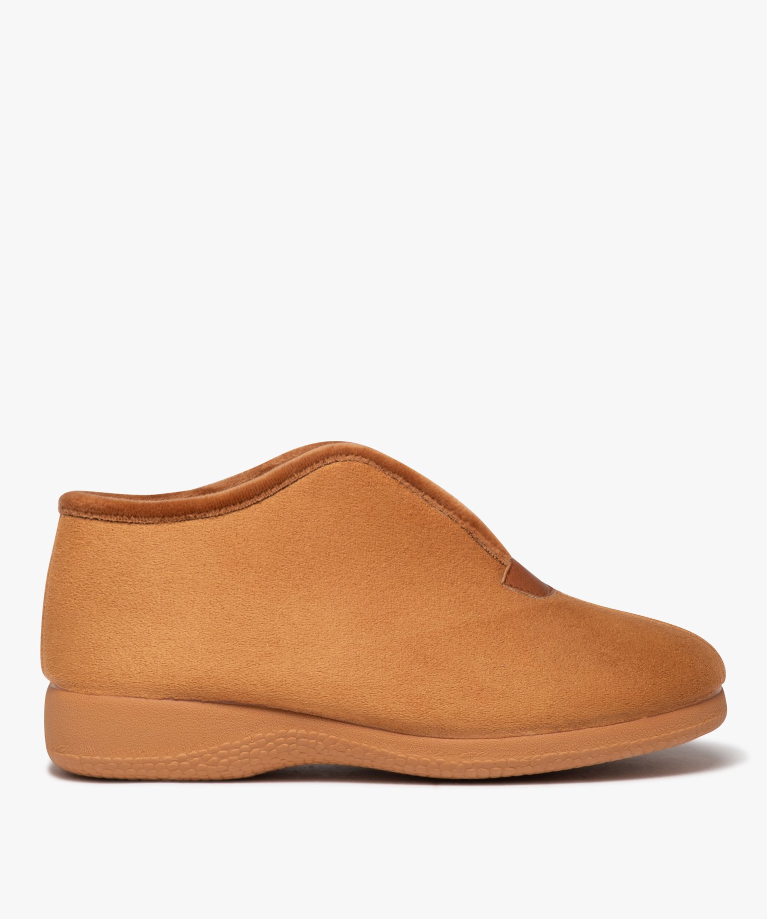 Chaussons femme pantoufles fourrées en suédine - 36 - marron - GEMO